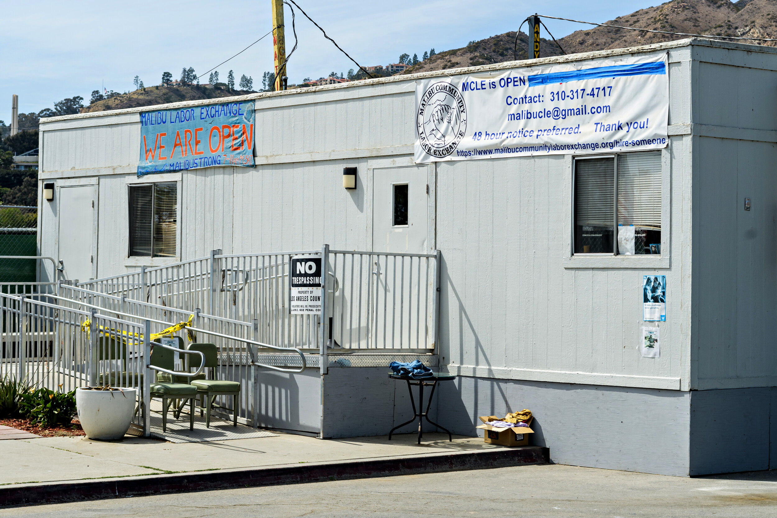  The site office at the Santa Monica College (SMC) Malibu campus in Malibu, Calif., on Monday, April 5, 2021. Building at the site has been proceeding for the last year, and the campus is scheduled to be finished by the end of 2021, and will open to 