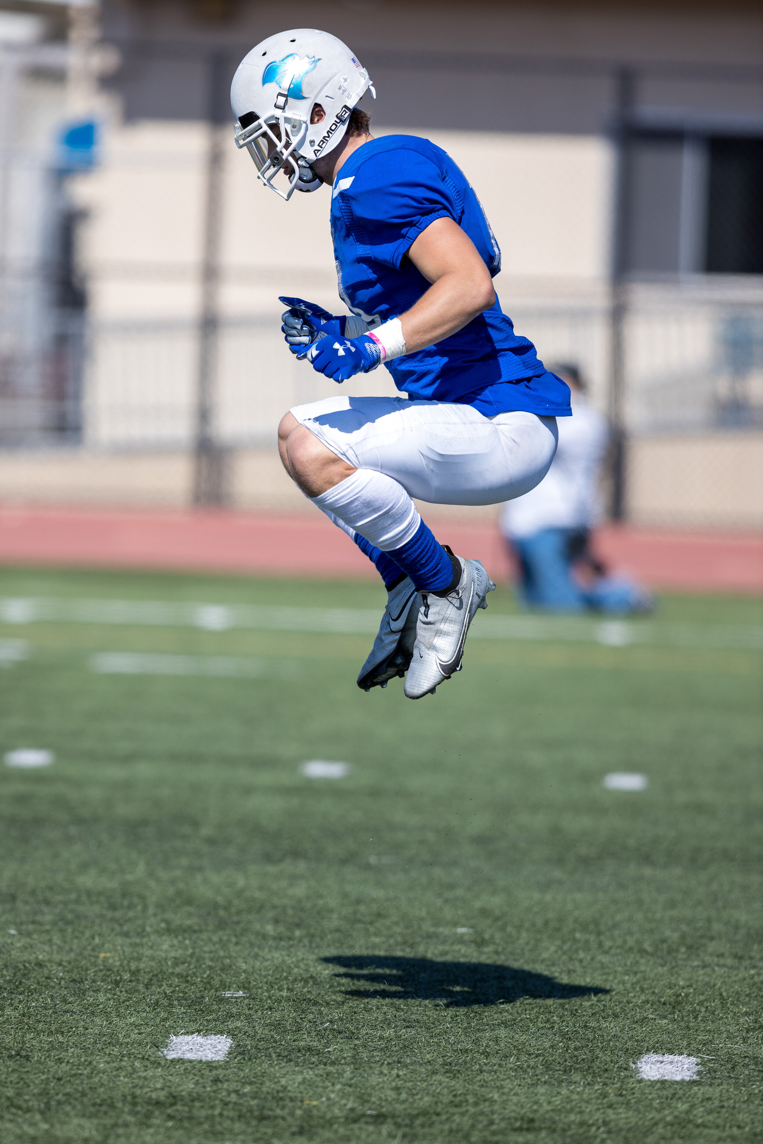  SMC Freshman WR Richard Kick prepares for a play on special teams. (Maxim Elramsisy | The Corsair) 