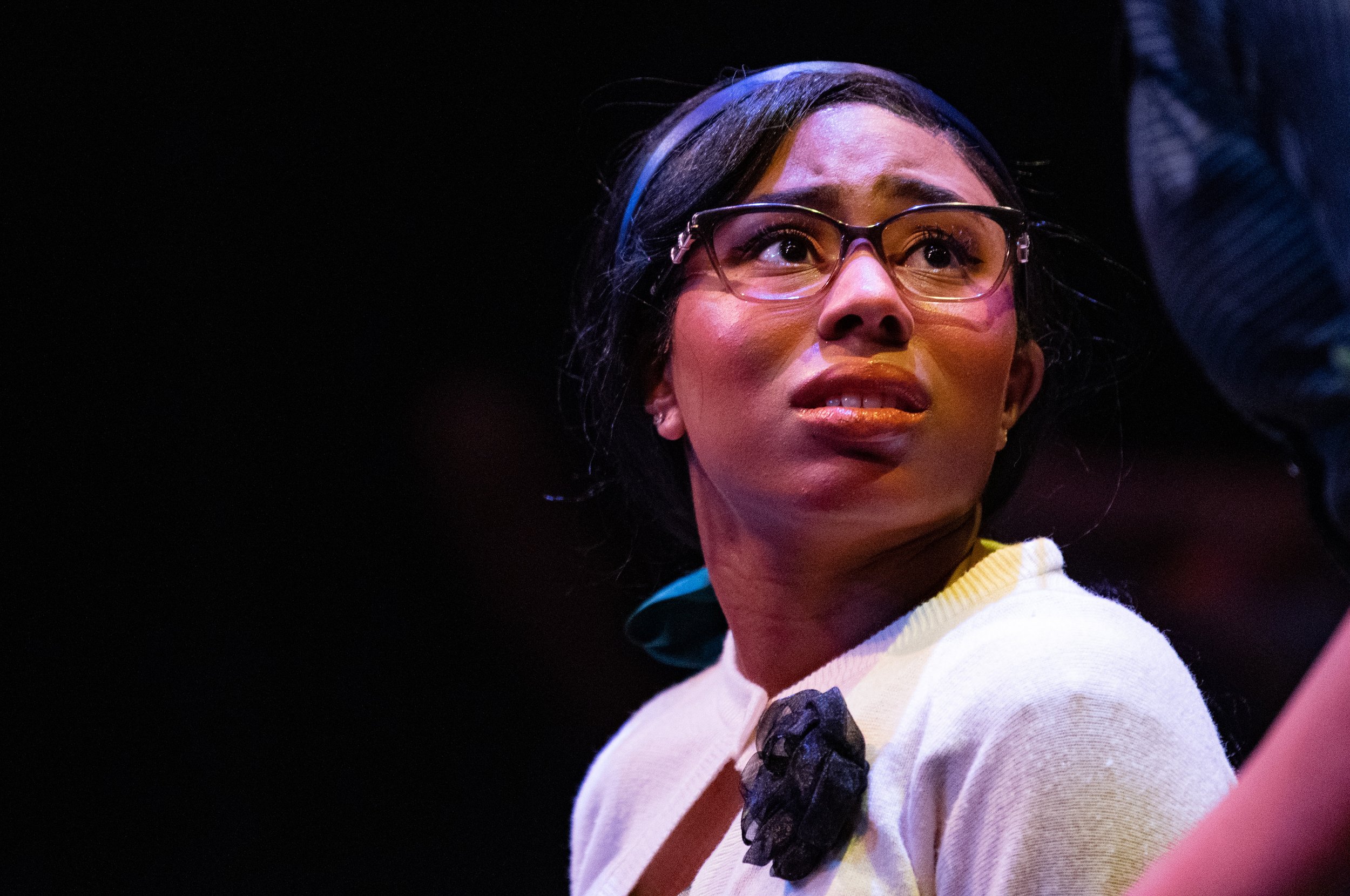  Charity Reid, playing the part of Mary Greene's best friend Patti Perkins, looks on in horror upon realizing that she has begun to change dramatically in G. Bruce Smith's "Broken Mirror: A Frankenstein Odyssey" (dir. Perviz Sawoski), a performance p