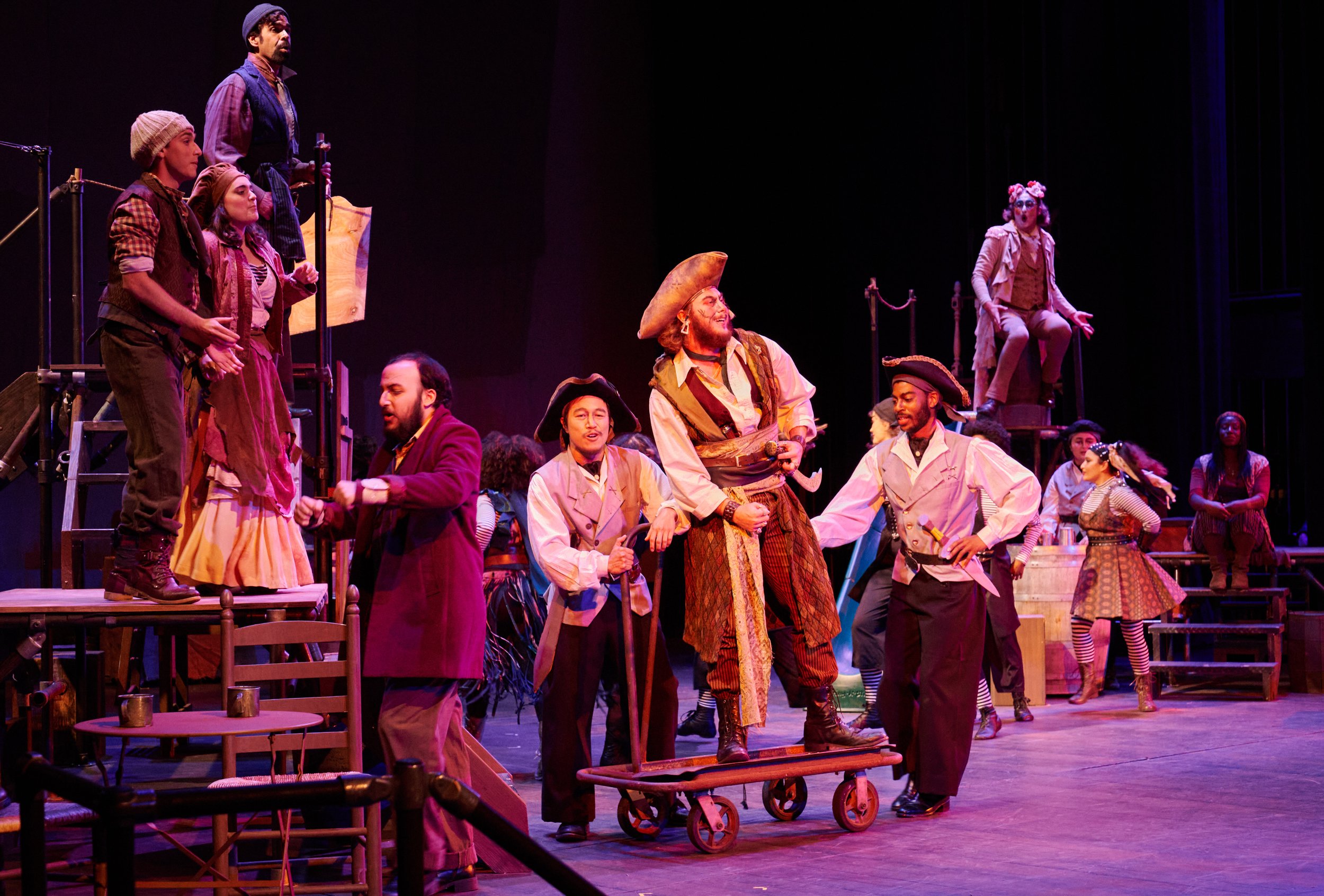  A musical number during a performance of the Santa Monica College Theatre Arts production of "Treasure Island" at the SMC Main Stage on Sunday, May 22, 2022, in Santa Monica, Calif. (Nicholas McCall | The Corsair) 
