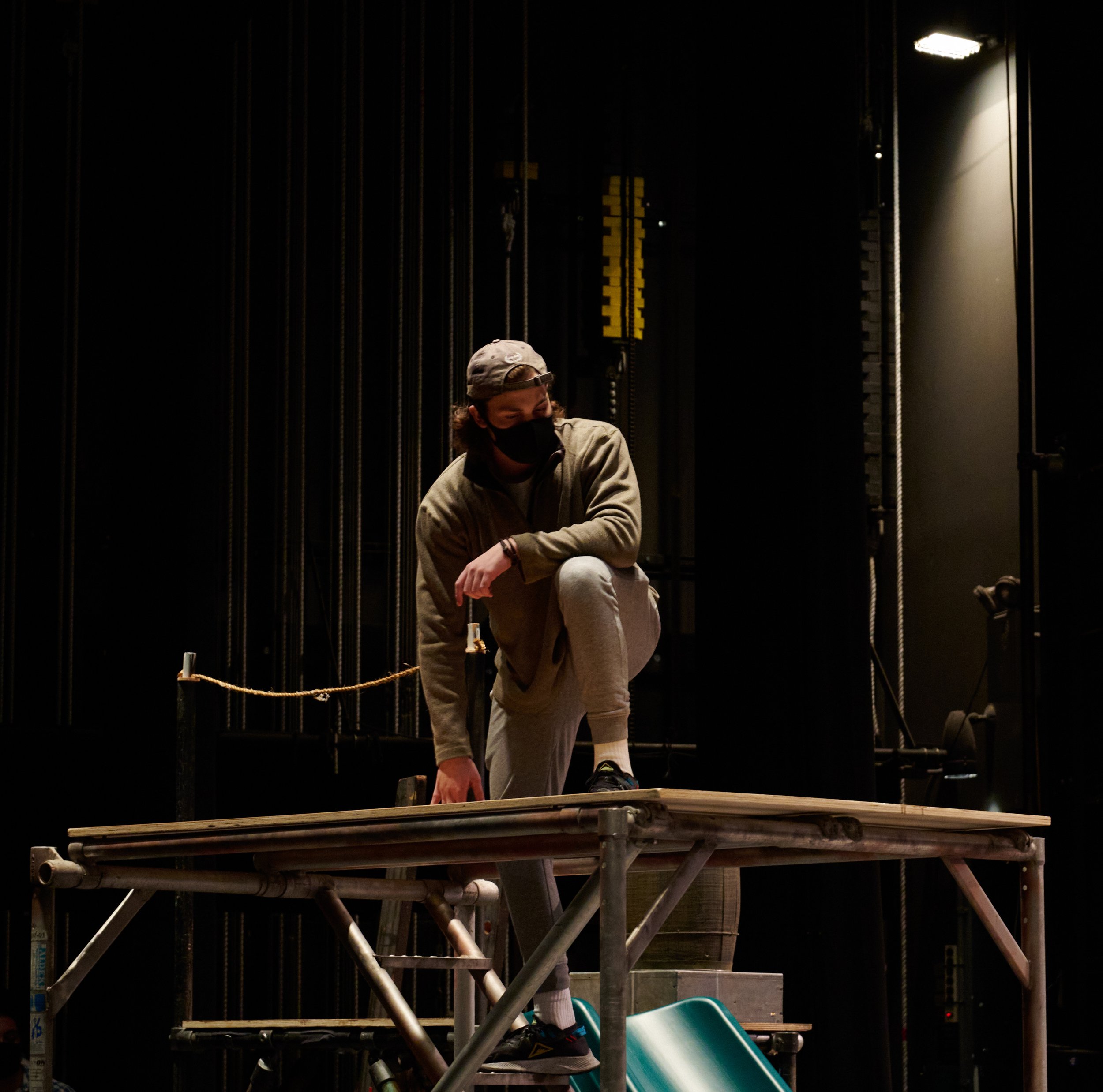  Cooper McAdoo during rehearsal of the Santa Monica College Theatre Arts production of "Treasure Island" at the SMC Main Stage on Wednesday, April 27, 2022, in Santa Monica, Calif. (Nicholas McCall | The Corsair) 