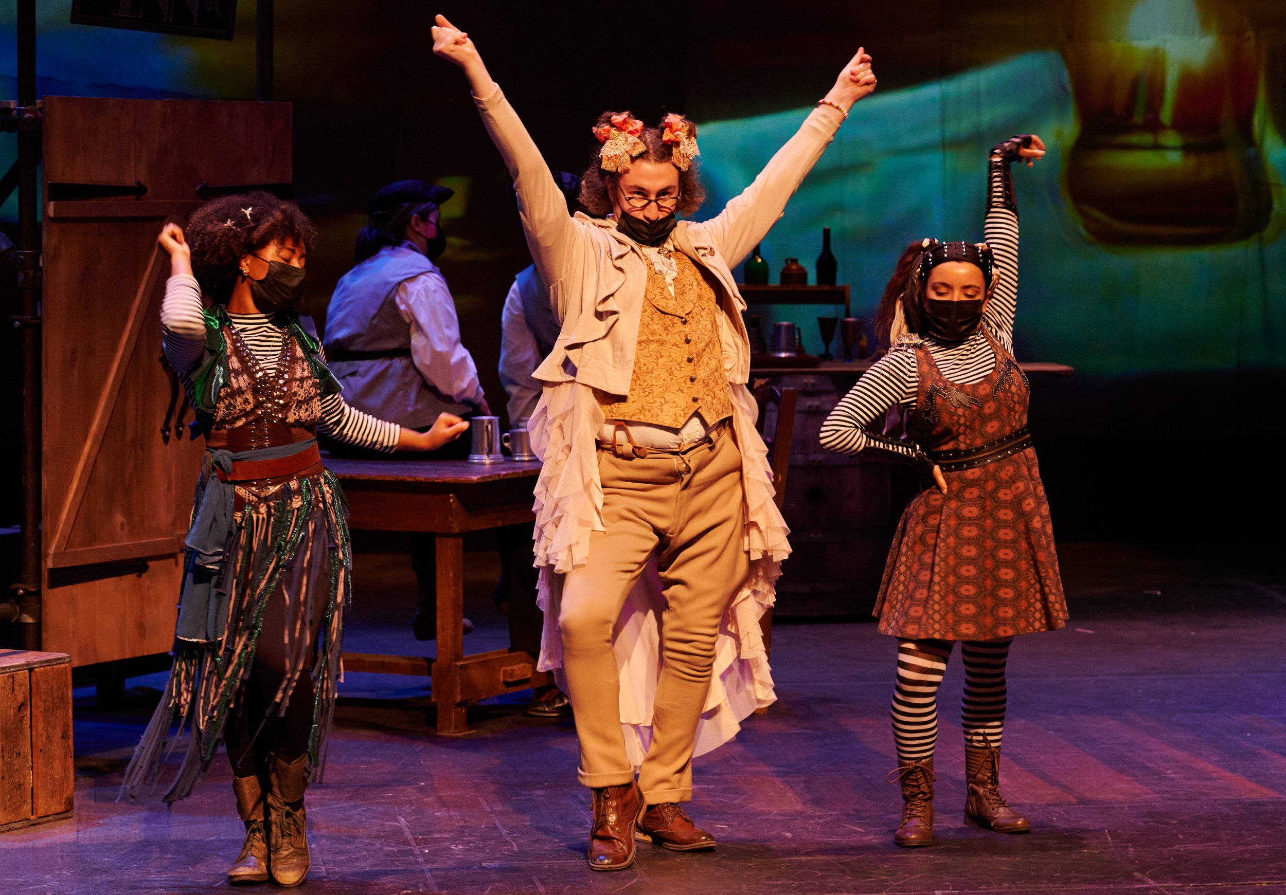  Charity Reid, Jordi Kligman, and Katrina Waight during rehearsal of the Santa Monica College Theatre Arts production of "Treasure Island" at the SMC Main Stage on Tuesday, May 17, 2022, in Santa Monica, Calif. (Nicholas McCall | The Corsair) 