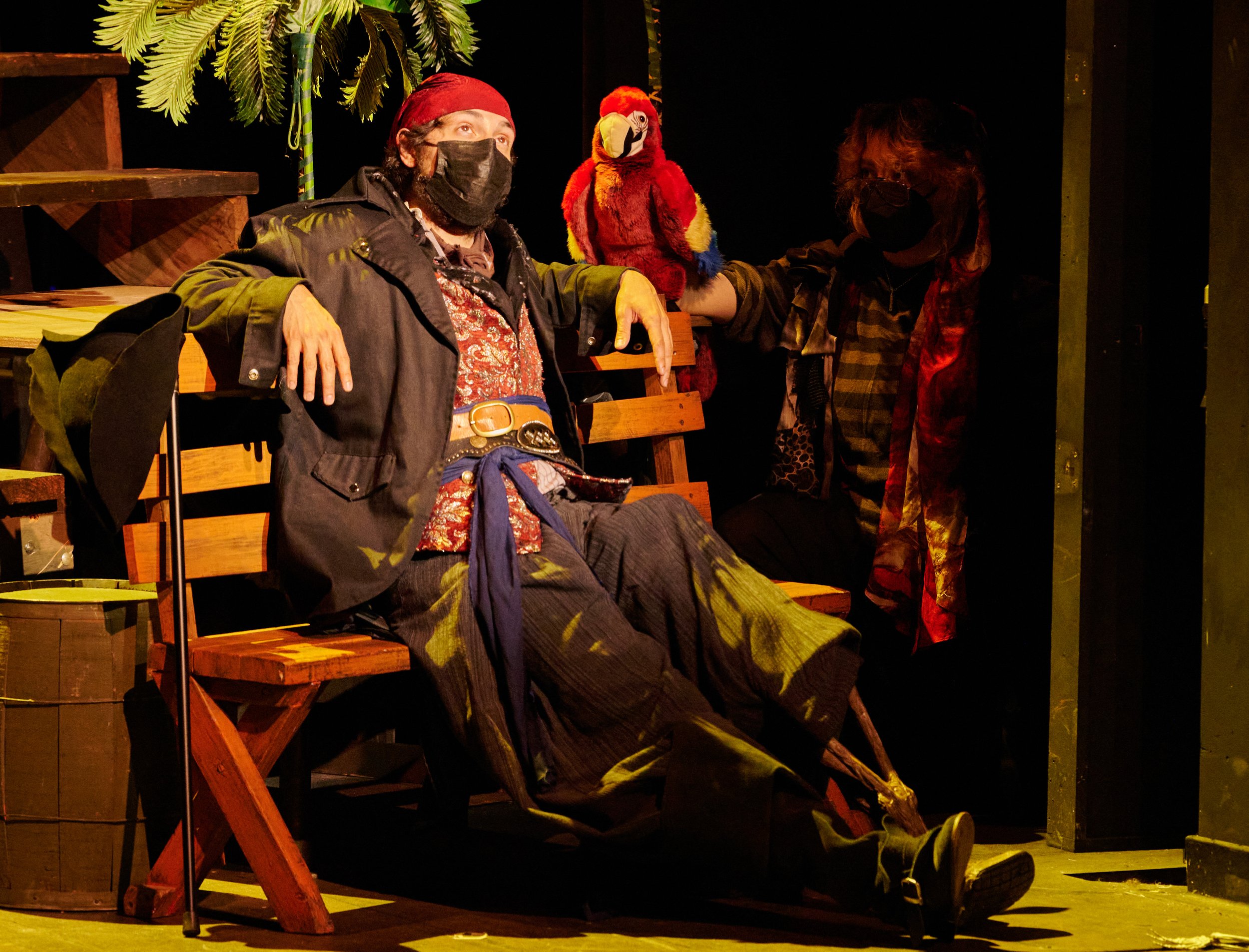  Ryan Dylan Wargnier and Rachel Dwight-Alvarez during rehearsal of the Santa Monica College Theatre Arts production of "Treasure Island" at the SMC Main Stage on Tuesday, May 17, 2022, in Santa Monica, Calif. (Nicholas McCall | The Corsair) 