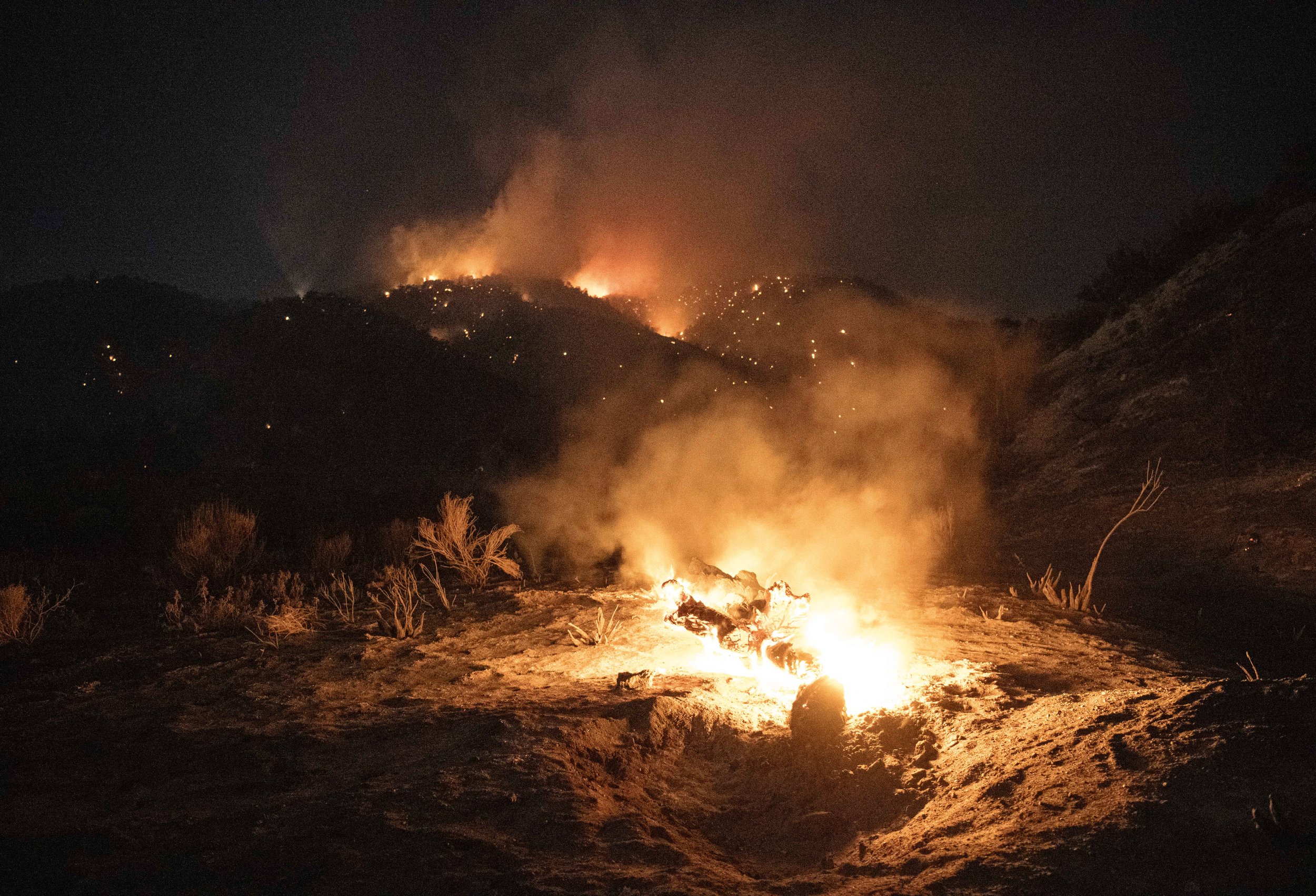  "Sheep Fire" consumes the grassy hills of Wrightfoot, Calif. on Monday, June 13. (Jon Putman | The Corsair) 