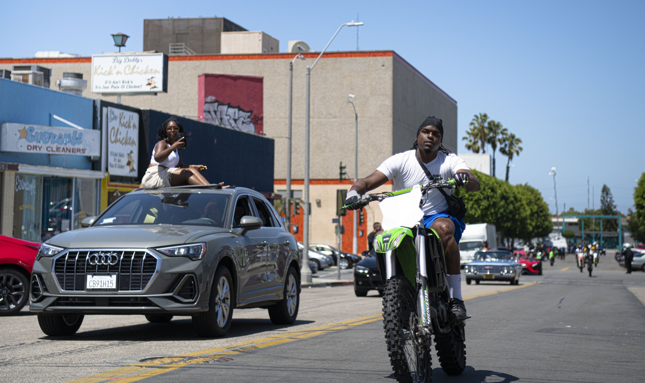  Juneteenth parade participants ride by during the scheduled parade through Inglewood, Calif. (Jon Putman | The Corsair) 