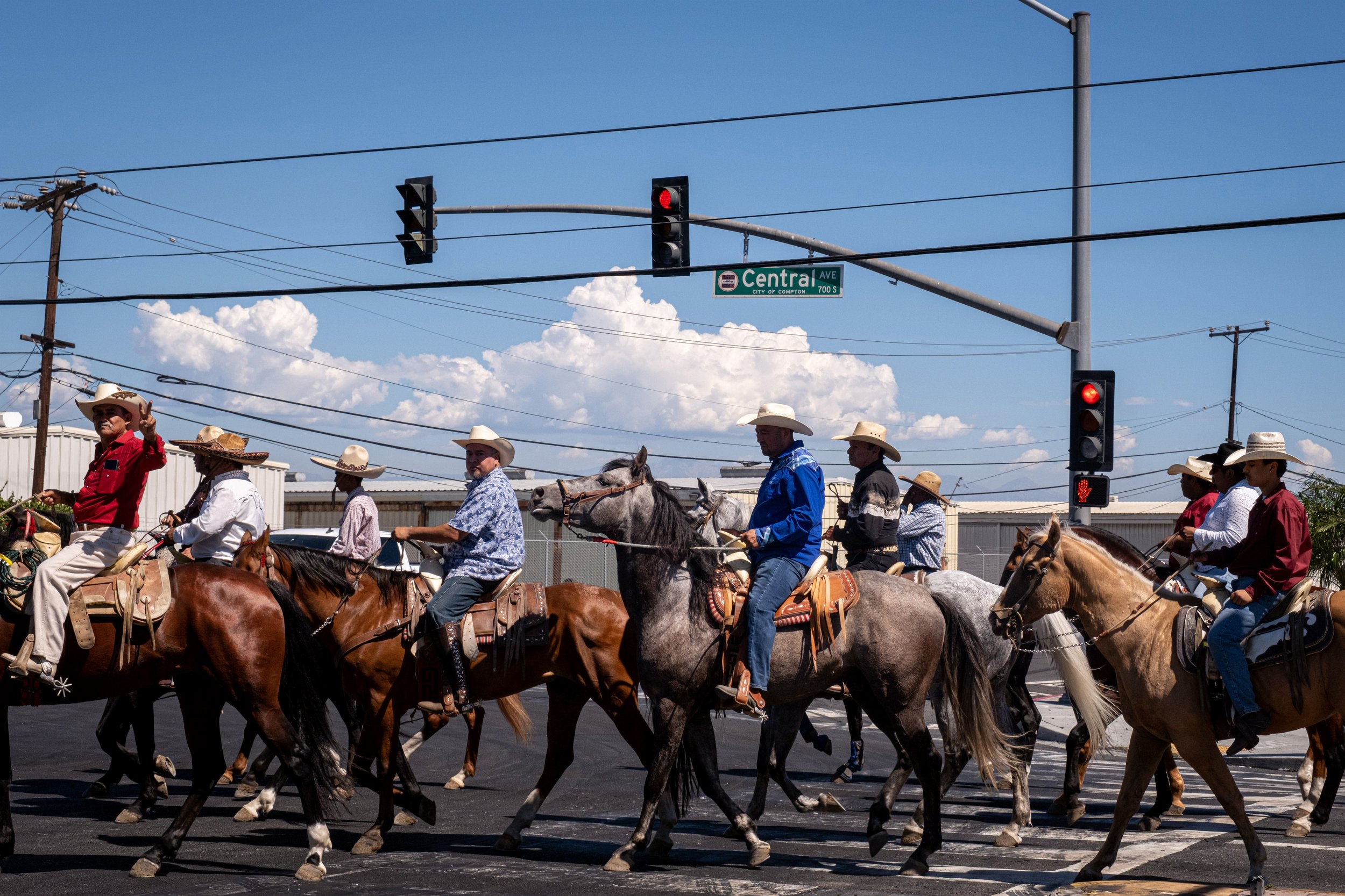  Over two hundred riders and their horses made a left turn onto Central Ave. The herd, led by&nbsp; Connecting Compton, rode towards an empty Brownfield site, where the nonprofit has goals of building a Multicultural Equestrian Center, with the appro