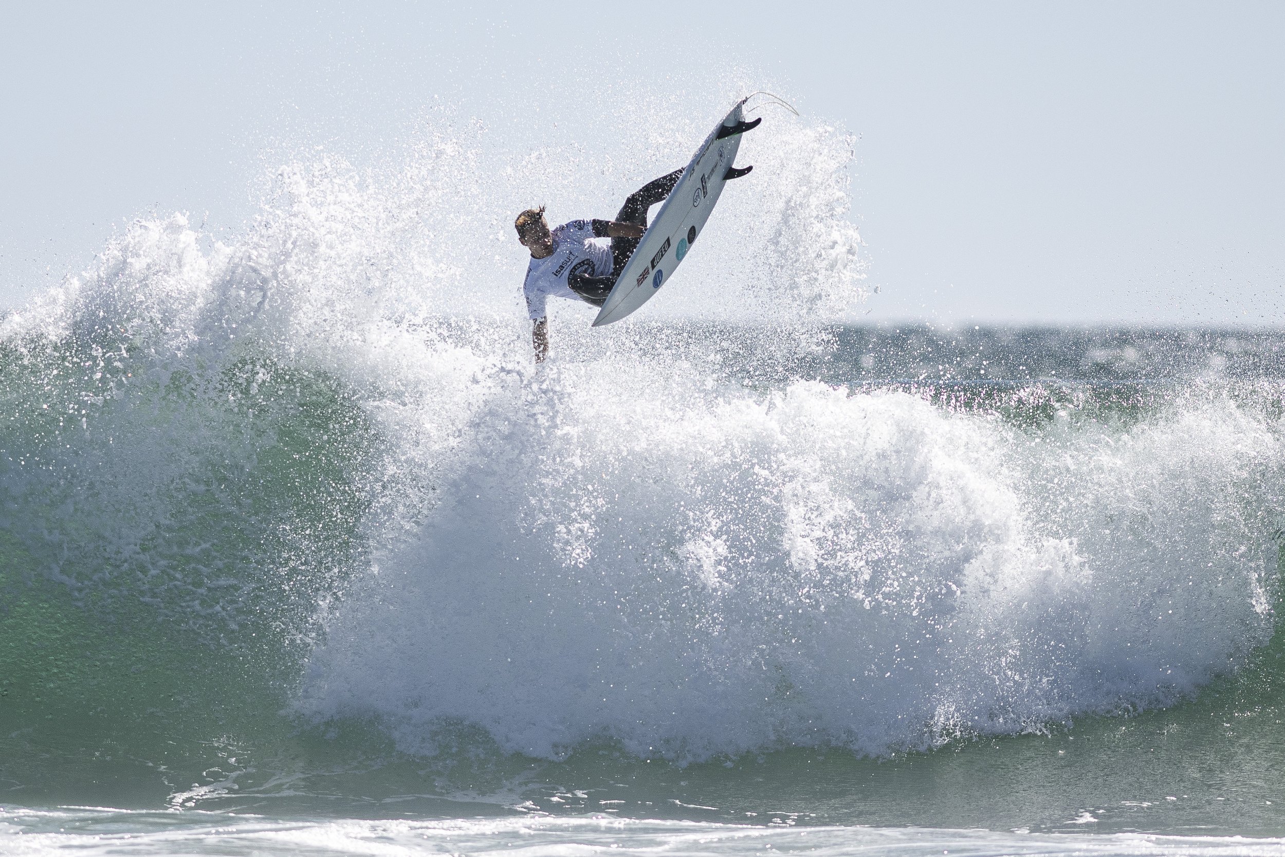  Joel Vaughn from Australia peforms a 360 move at the ISA World Surfing Games. (Jon Putman | The Corsair) 