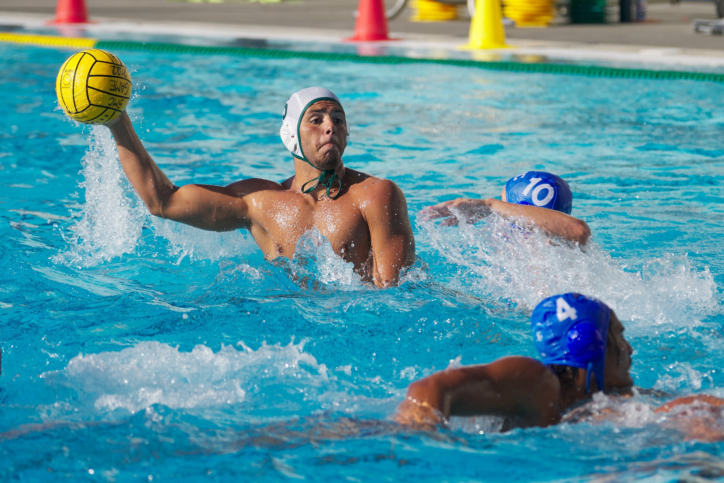  Los Angeles Valley College Monarchs' Niki Matheisen during the men's water polo match against the Santa Monica College Corsairs on Wednesday, Sept. 28, 2022, at the SMC Aquatics Center in Santa Monica, Calif. The Corsairs lost 23-4. (Nicholas McCall
