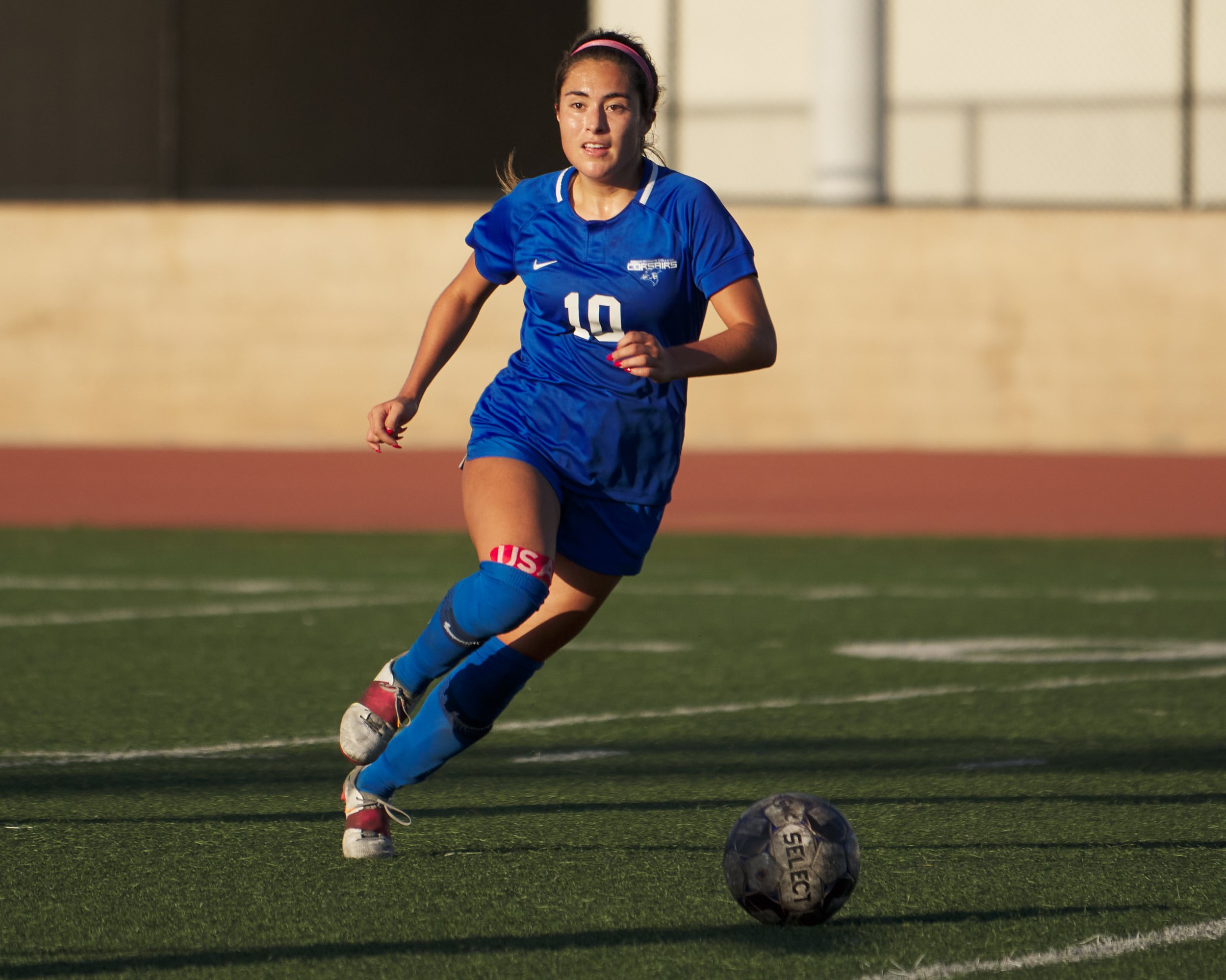  Santa Monica College Corsairs' Ali Alban during the women's soccer match against the West Los Angeles College Wildcats on Friday, Sept. 30, 2022, at Corsair Field in Santa Monica, Calif. The Corsairs won 3-2. (Nicholas McCall | The Corsair) 