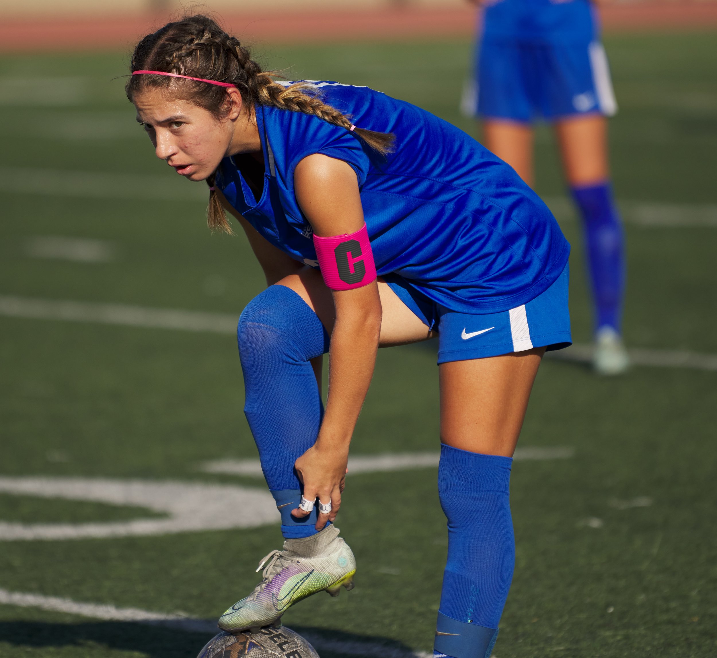  Santa Monica College Corsairs' Sophie Doumitt at the women's soccer match against the West Los Angeles College Wildcats on Friday, Sept. 30, 2022, at Corsair Field in Santa Monica, Calif. The Corsairs won 3-2. (Nicholas McCall | The Corsair) 