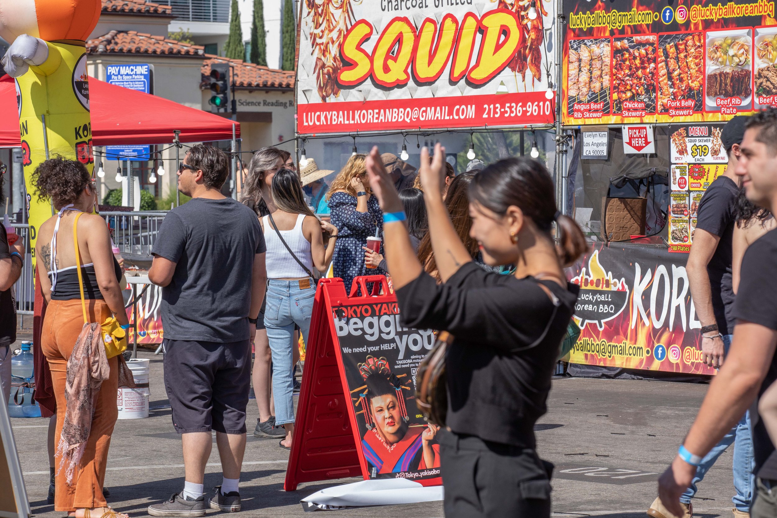  People gather and join at the open market event. Inspired by famous nighttime bazaars of Asia, 626 Night Market Mini was established in 2012, this large-scale market is named after the 626 area code region of San Gabriel Valley, northeast of Los Ang