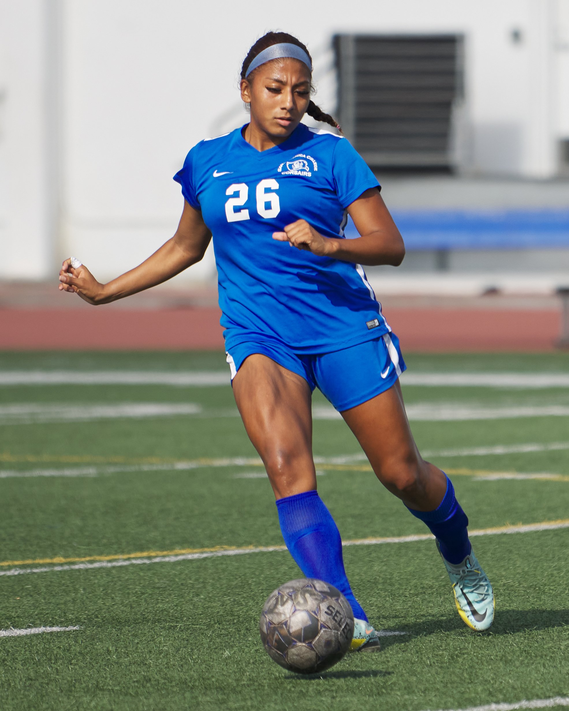  Santa Monica College Corsairs' Diana Gaspar during the women's soccer match against the Glendale Community College Vaqueros on Friday, Oct. 21, 2022, at Corsair Field in Santa Monica, Calif. The Corsairs won 8-0. (Nicholas McCall | The Corsair) 