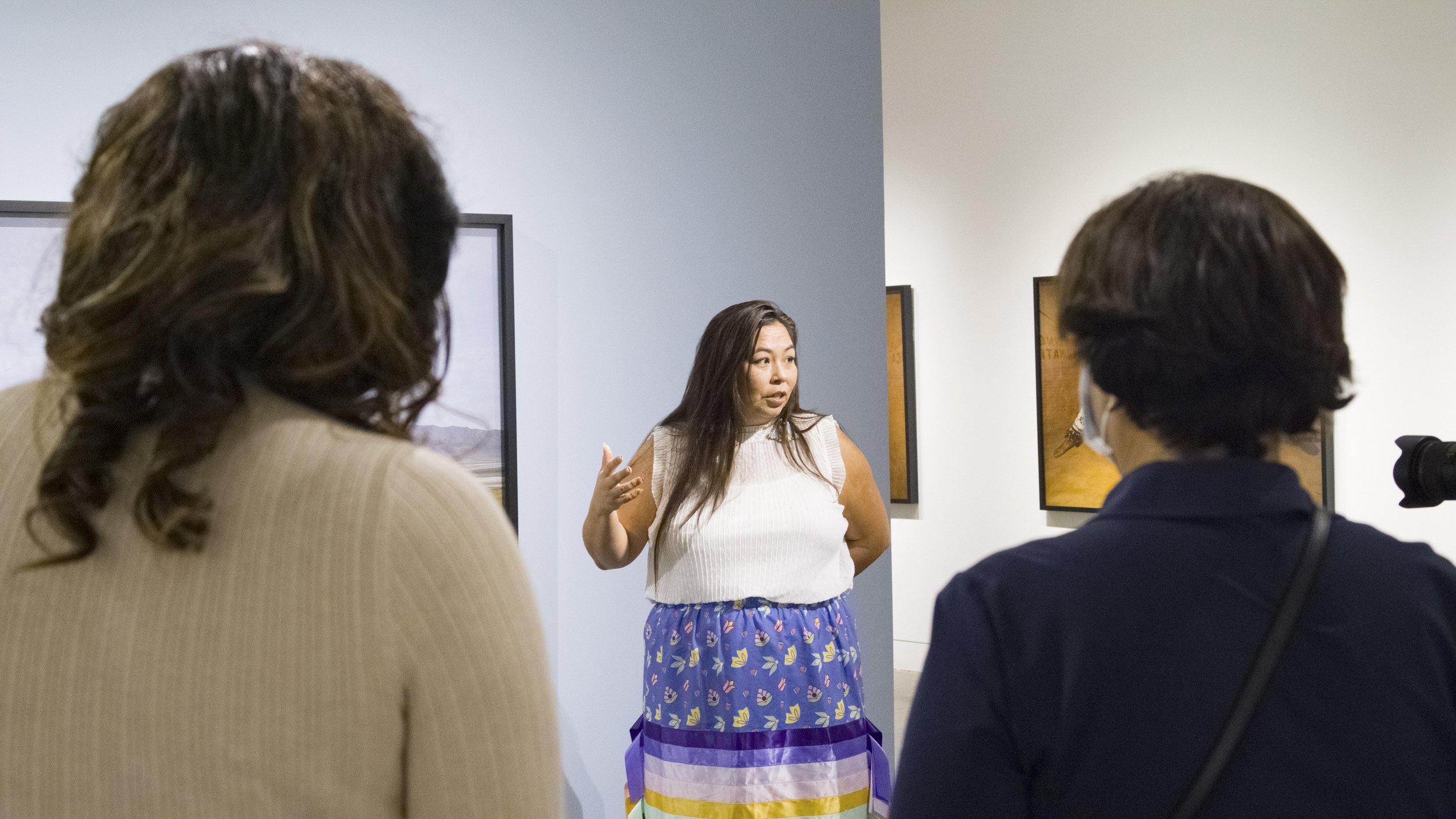  Matika Wilbur speaks and showcases her work at her exhibit "Changing The Way We See Native America" on Monday, October 12th at the Santa Monica College Performing Arts Center (Tyler Simms | The Corsair) 