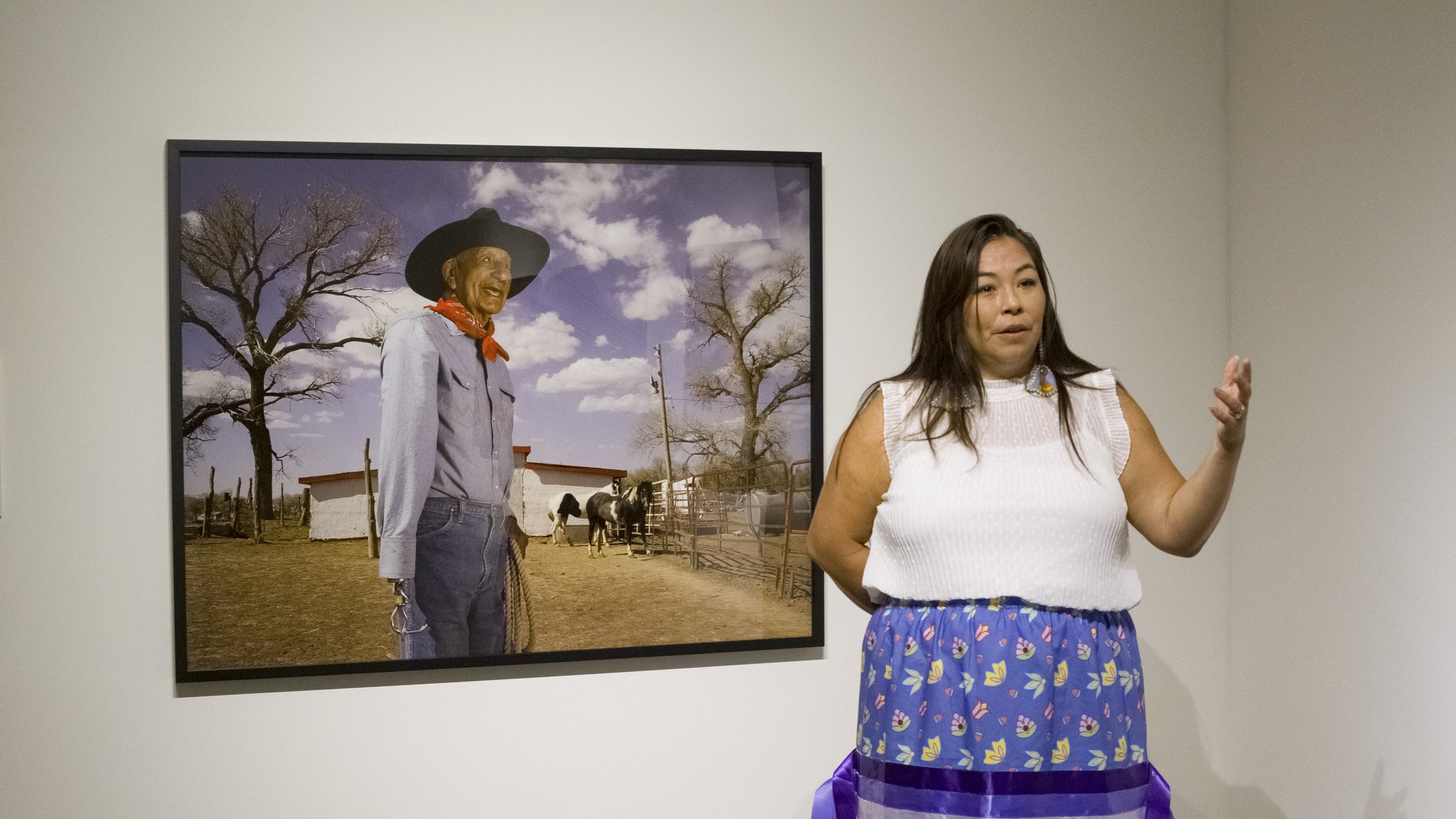  Matika Wilbur speaks and showcases her work at her exhibit "Changing The Way We See Native America" on Monday, October 12th at the Santa Monica College Performing Arts Center (Tyler Simms | The Corsair) 