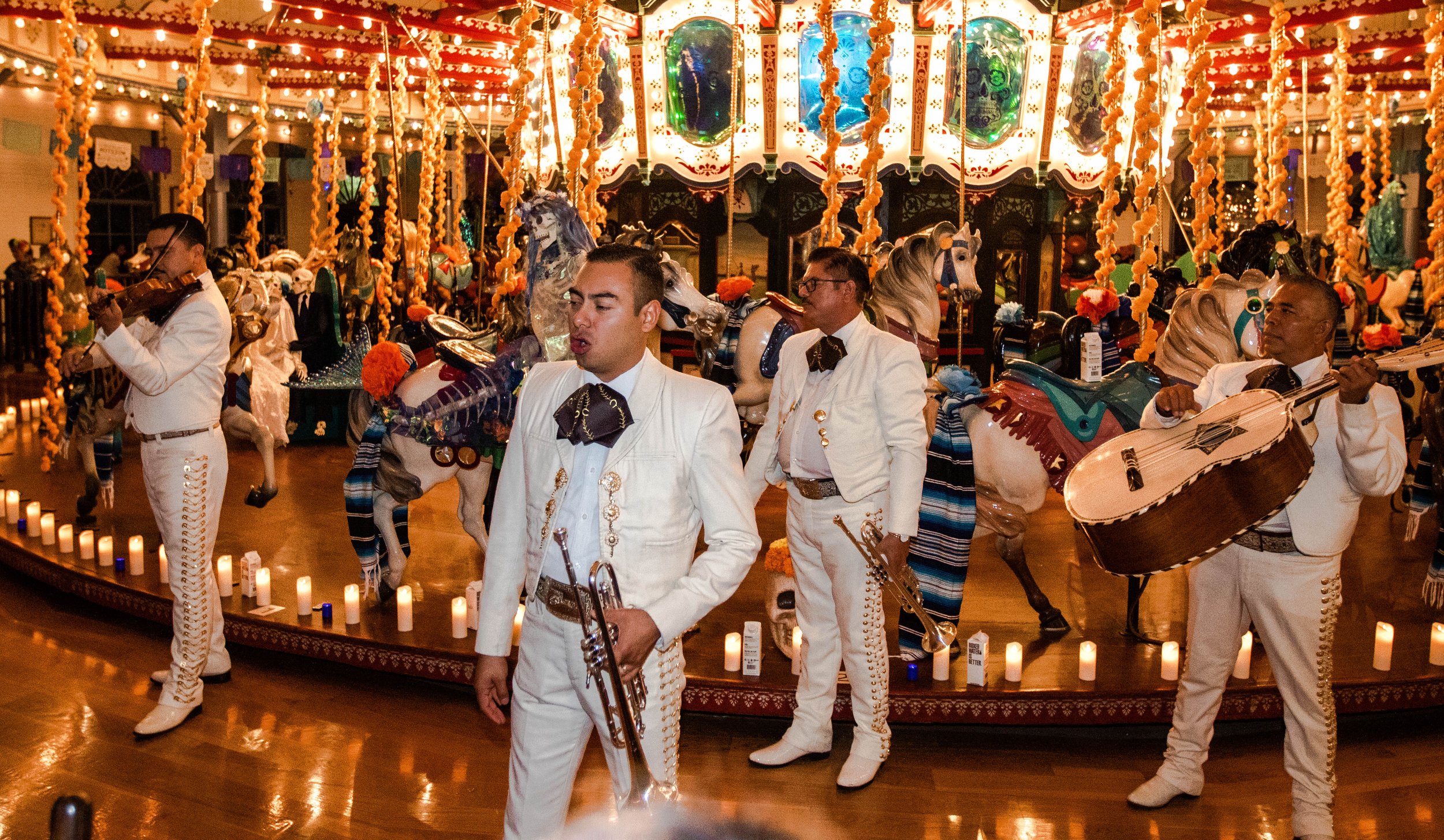  The live mariachi which performed for the Santa Monica Pier Día de los Muertos celebration on Nov. 2, 2022. In collaboration with artists, Daniel Alonzo and Sylvia Sanchez, Santa Monica Pier showcased a two-day public art installation in which commu