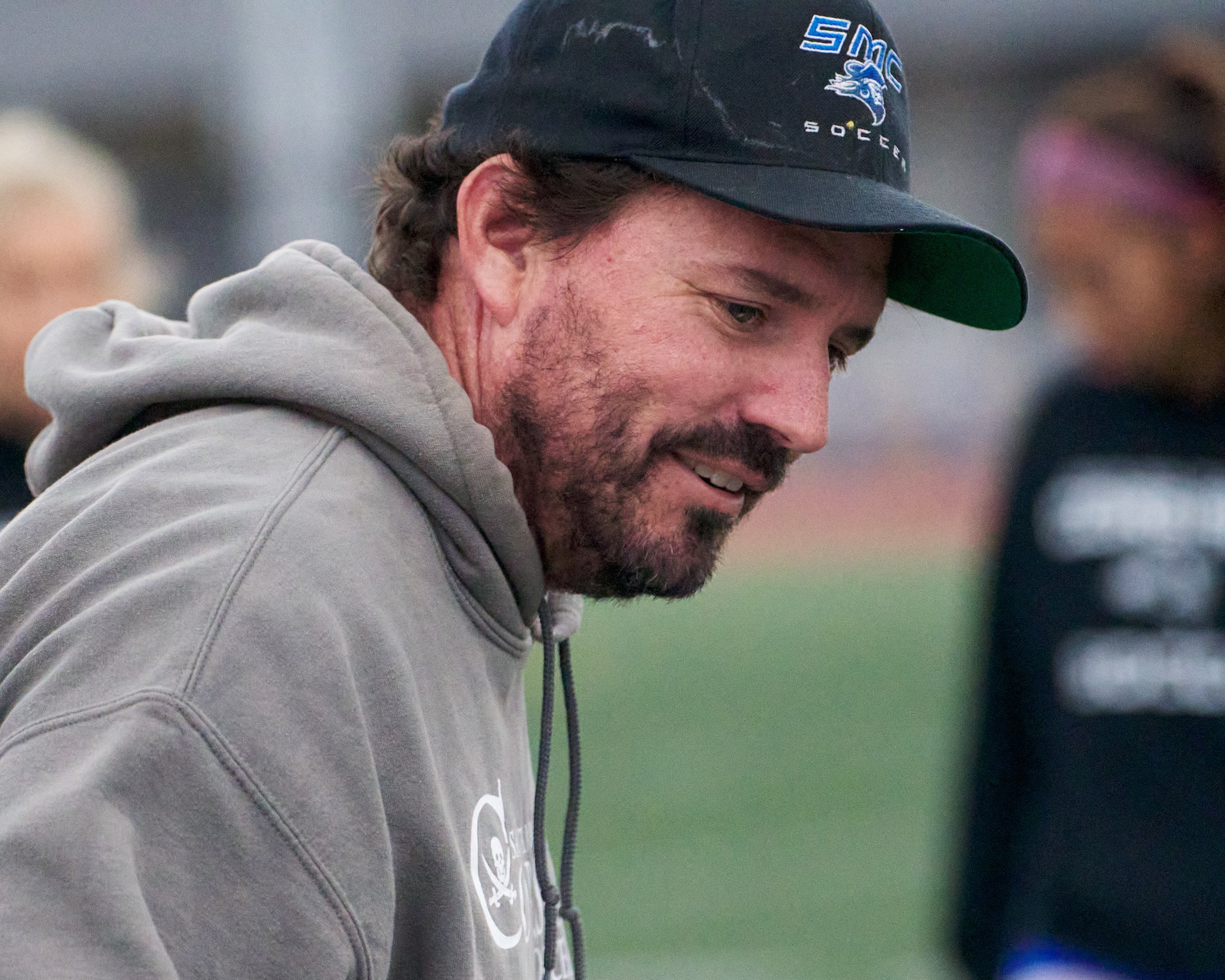  Santa Monica College Corsairs Women's Soccer Head Coach Aaron Benditson during the women's soccer match against the Los Angeles Valley College Monarchs on Tuesday, Nov. 1, 2022, at Corsair Field in Santa Monica, Calif. The Corsairs won 2-1. (Nichola
