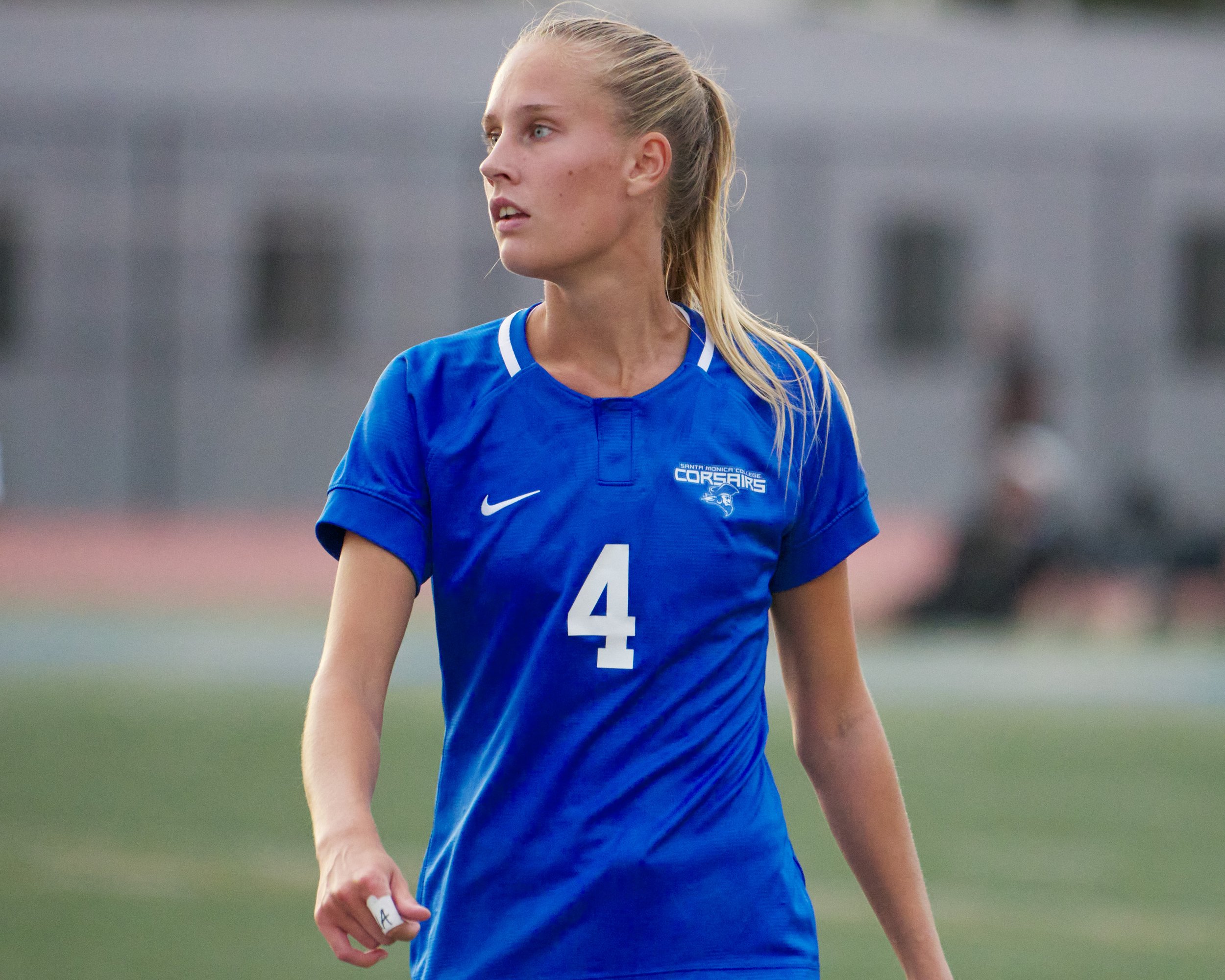  Santa Monica College Corsairs' Emma Rierstam during the women's soccer match against the Los Angeles Valley College Monarchs on Tuesday, Nov. 1, 2022, at Corsair Field in Santa Monica, Calif. The Corsairs won 2-1. (Nicholas McCall | The Corsair) 