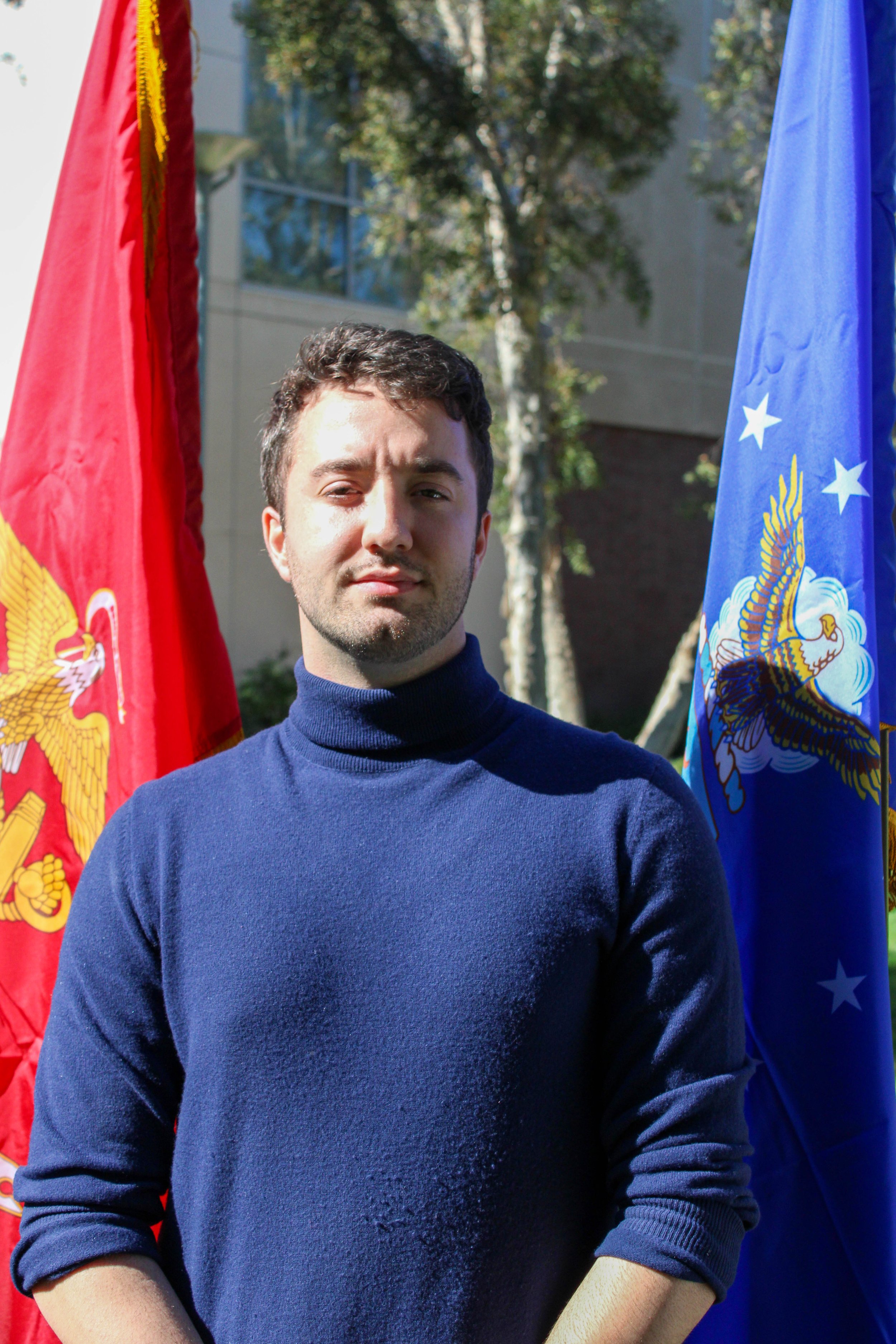  Portrait of Corey Theiss, who is the President of the SVA(Student Veterans’ Association) at SMC and is the main organizer of the Veterans Day Ceremony. (Reis Novakovic | The Corsair) 