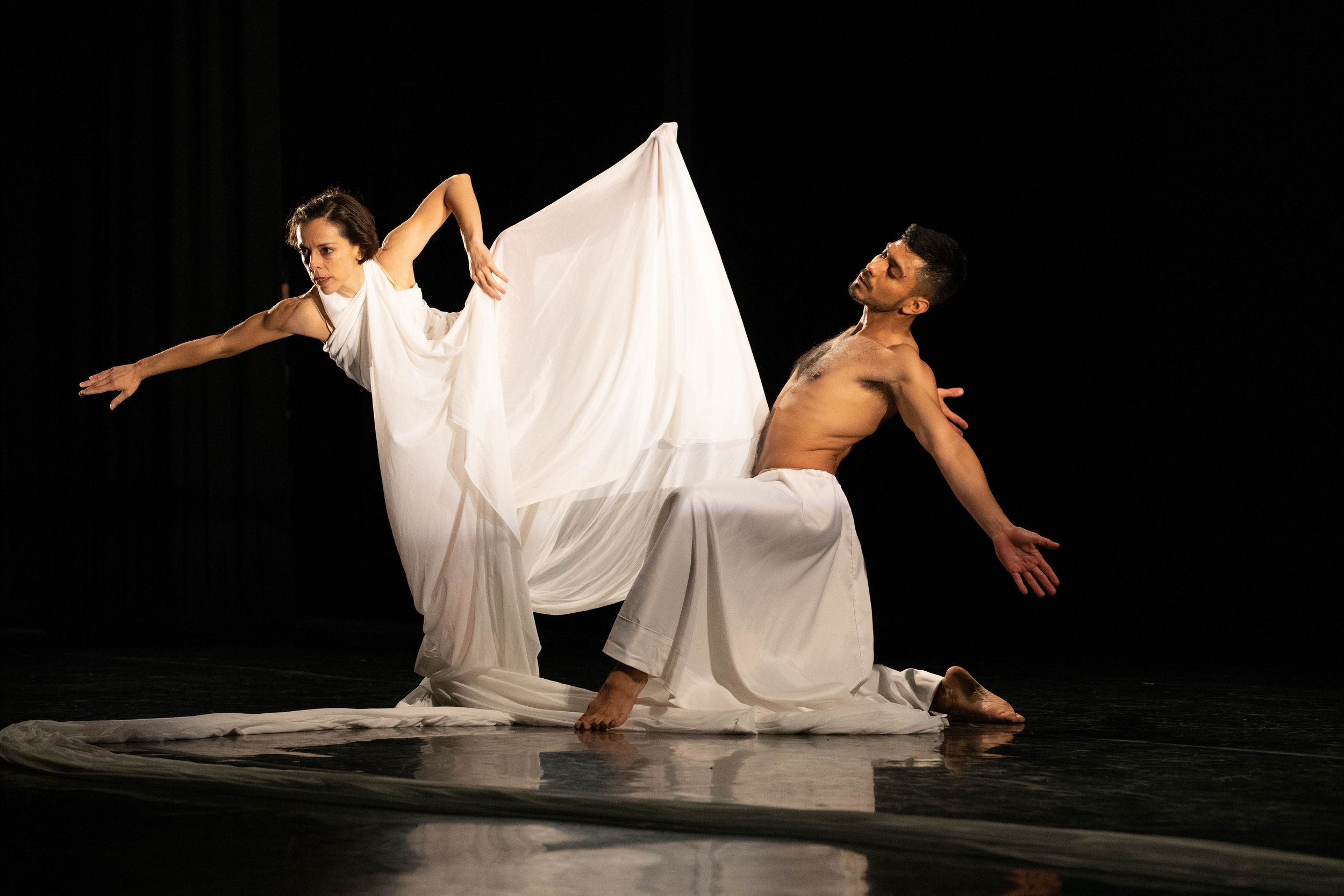  SMC students perform world dance styles with the Global Motion World Dance Company during the live performance at The Broad Theater in Santa Monica, Calif. This company provides a platform for the students to experience and learn about other culture