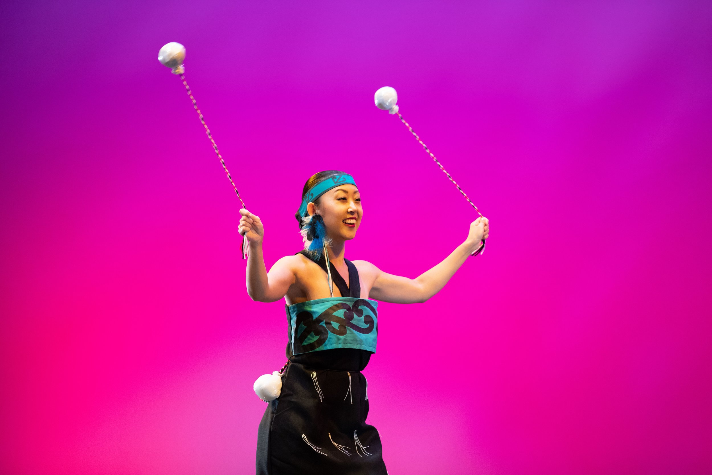  SMC students perform world dance styles with the Global Motion World Dance Company during the live performance at The Broad Theater in Santa Monica, Calif. This company provides a platform for students to experience and learn about other cultures th