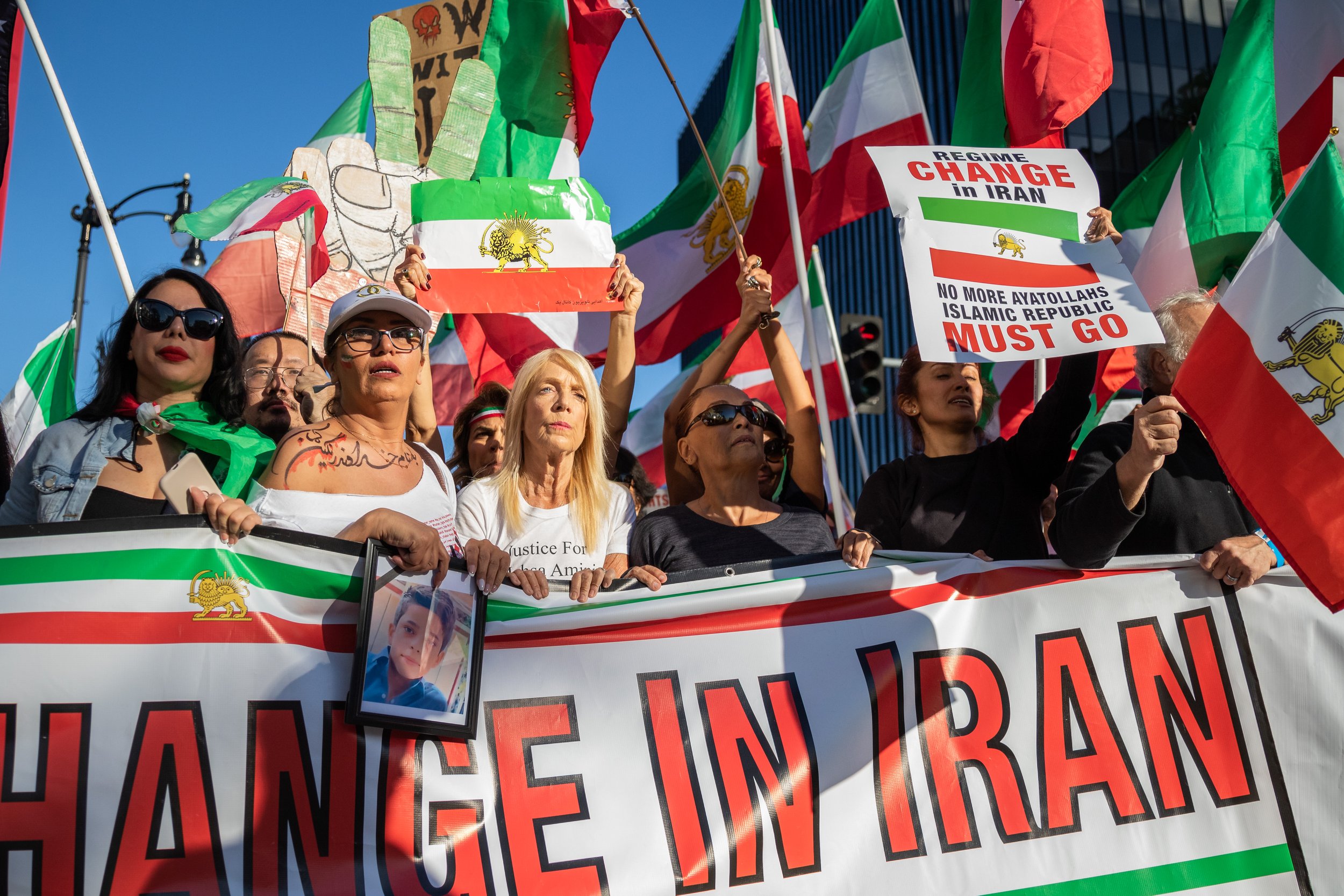  The mayor of Beverly Hills Lili Bosse marching in the Freedom for Iran rally in Hollywood, Calif. in support of the global movement that has taken place since the death of Mahsa Amini on Saturday, Nov. 19, 2022. (Caylo Seals | The Corsair) 