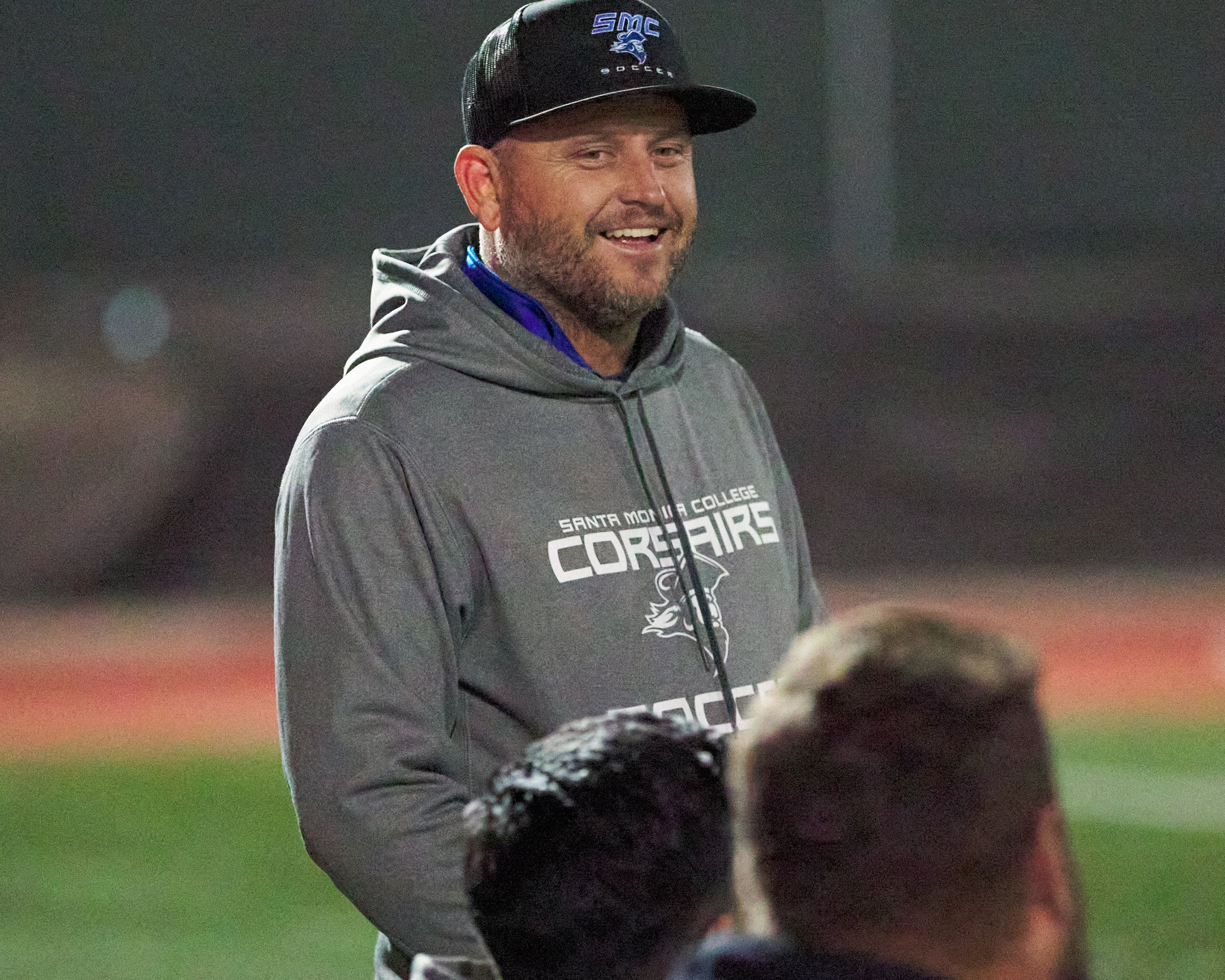  Santa Monica College Corsairs Men's Soccer Head Coach Tim Pierce during the men's soccer match against the Norco College Mustangs on Saturday, Nov. 19, 2022, at Corsair Field in Santa Monica, Calif. (Nicholas McCall | The Corsair) 