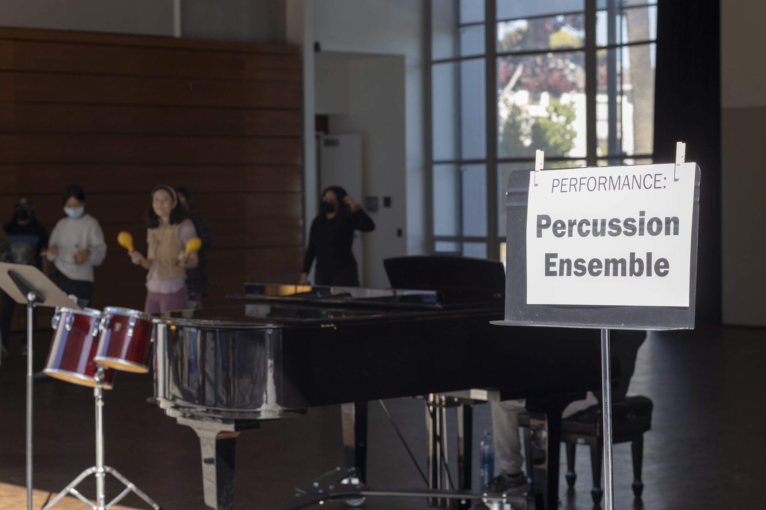  The Percussion Ensemble from Santa Monica College was the first class to show off their talents during the Music Department's open house. November 15, 2022, Santa Monica, Calif. (Jamie Addison | The Corsair) 