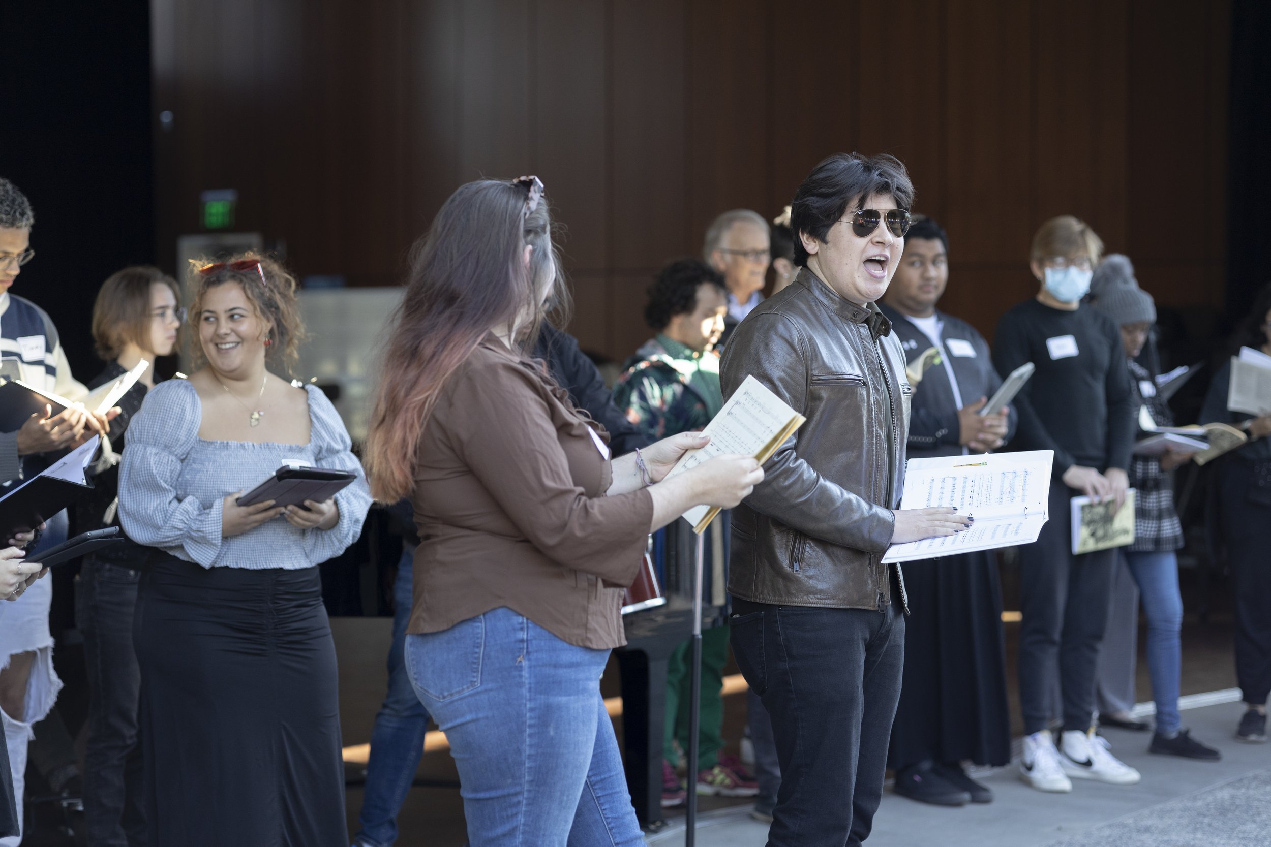  The Concert Chorale and Chamber Choir performing during the Music Department's open house at the Performing Arts Center at SMC. November 15, 2022, Santa Monica, Calif. (Jamie Addison | The Corsair) 