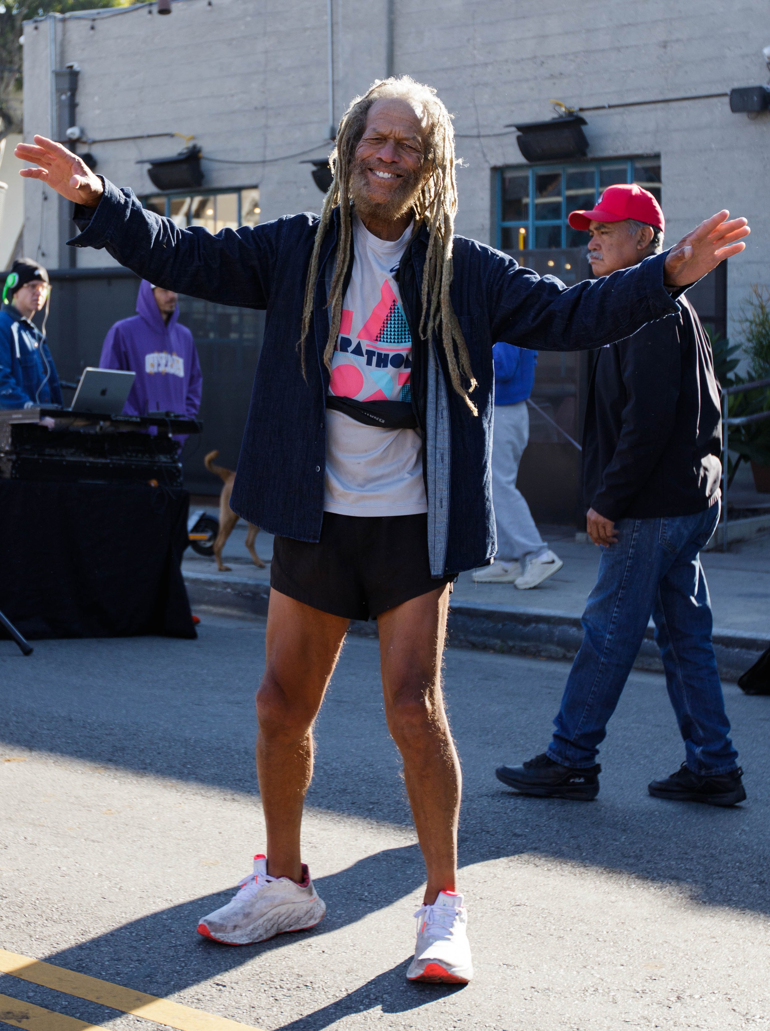  Harry Perry, American busker and musician known for rollerskating and playing his electric guitar around Venice came to support Lost Angels Org Thanksgiving event. For the past 10 years, Lost Angels Org a non profit based in Los Angeles has been bee