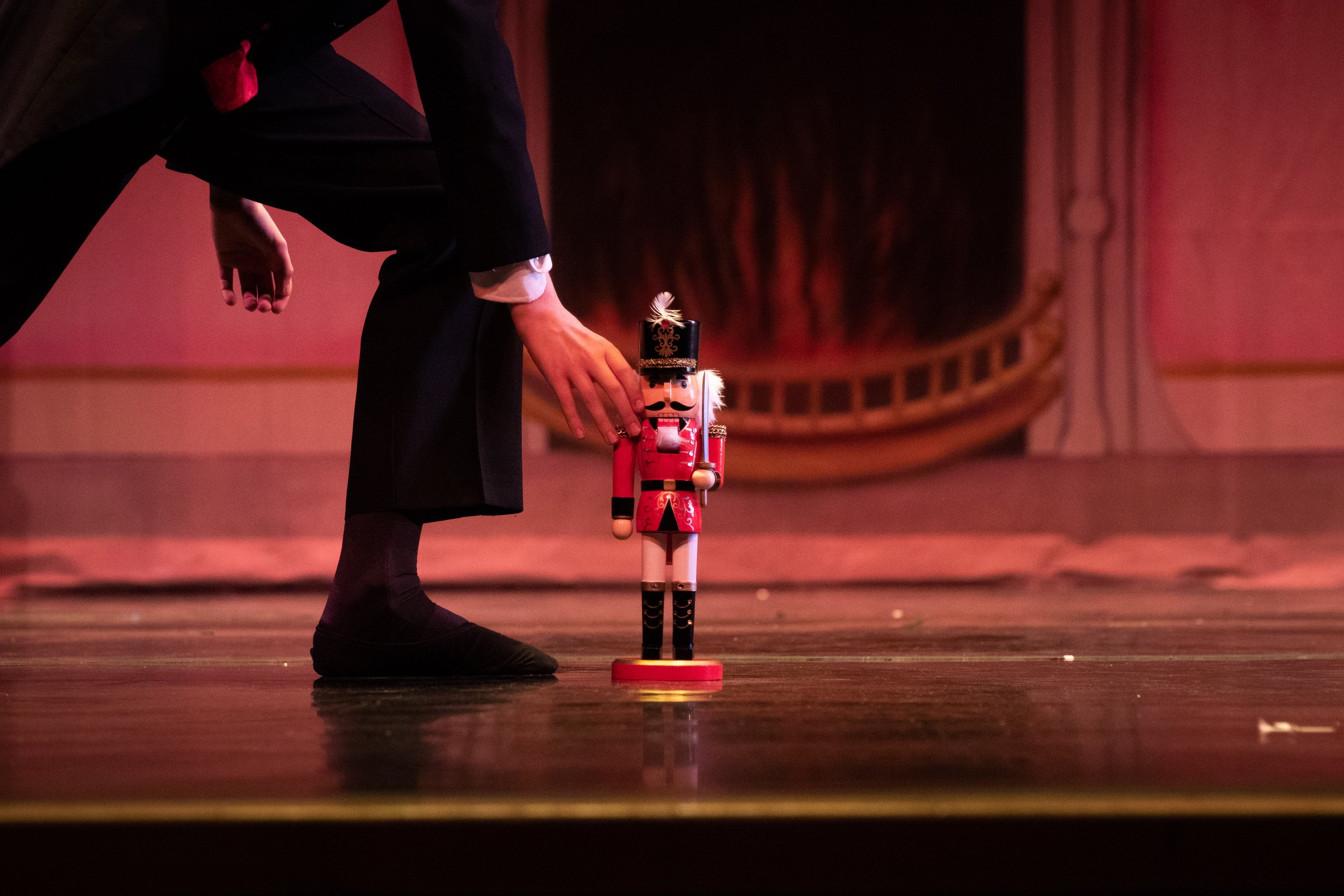  The Nutcracker prop during the first act, second scene, before the toy comes to life, from The Nutcracker performed by Westside Ballet of Santa Monica at the The Broad Stage in Santa Monica, Calif. on Sunday, Dec. 4, 2022. (Caylo Seals | The Corsair