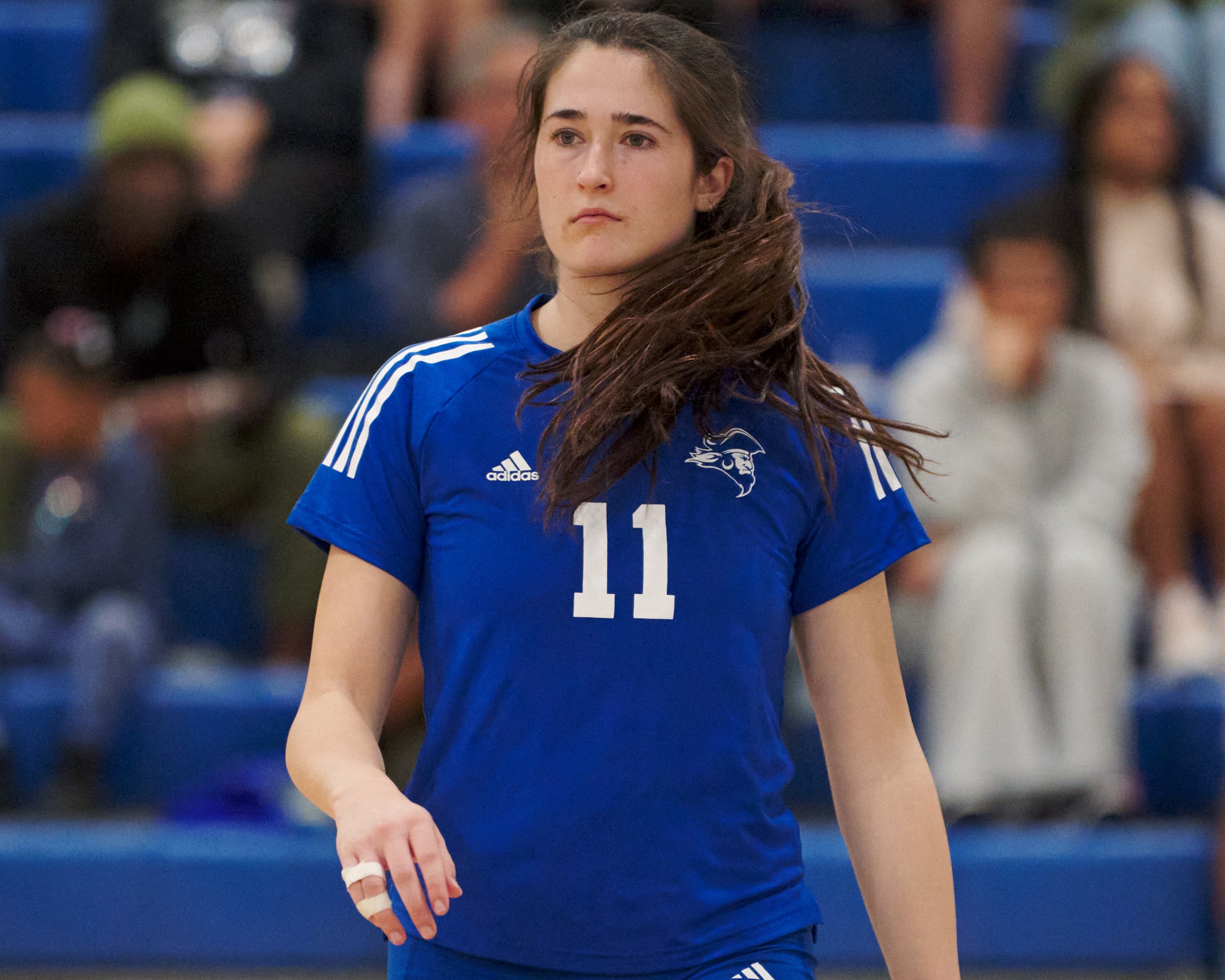  Santa Monica College Corsairs' Maiella Riva during the women's volleyball match against the College of the Canyons Cougars on Friday, Oct. 28, 2022, at SMC Gym in Santa Monica, Calif. The Corsairs lost 1-3. (Nicholas McCall | The Corsair) 