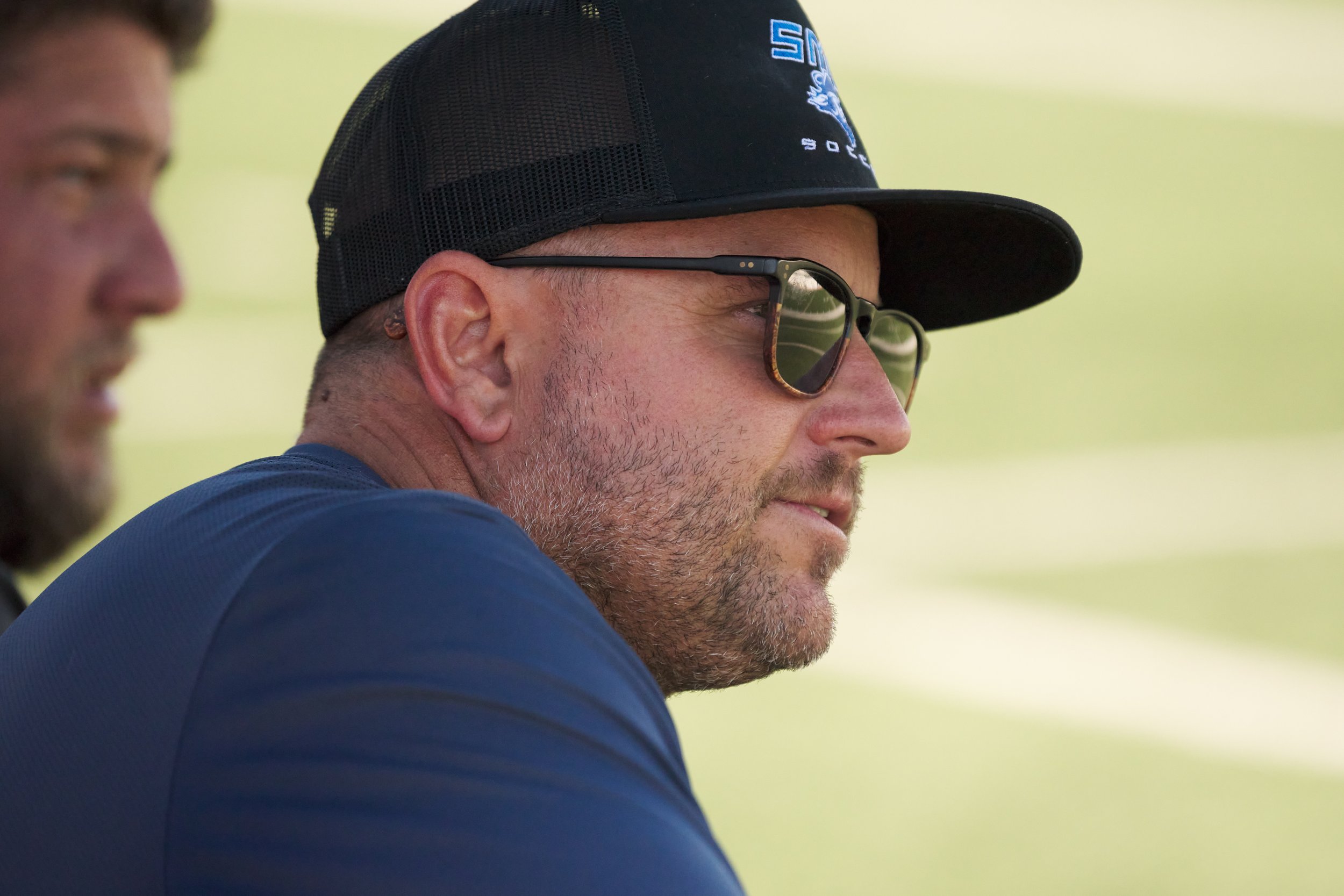  Santa Monica College Corsairs' Men's Soccer Head Coach Tim Pierce during the men's soccer match against the Antelope Valley College Marauders on Friday, Sept. 30, 2022, at Corsair Field in Santa Monica, Calif. The Corsairs tied 1-1. (Nicholas McCall