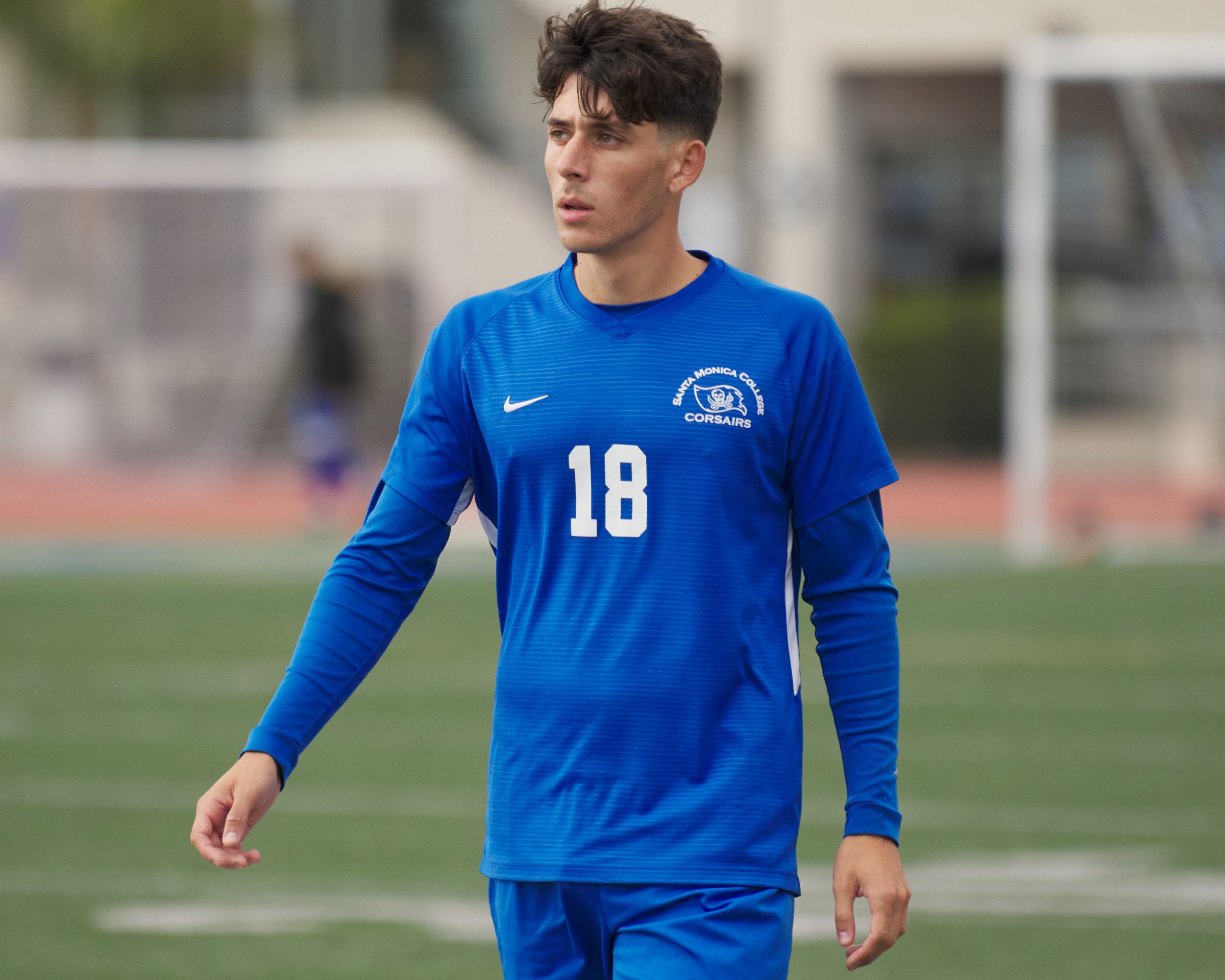  Santa Monica College Corsairs' Benjamin Zygman during the men's soccer match against the Allan Hancock College Bulldogs on Tuesday, Nov. 8, 2022, at Corsair Field in Santa Monica, Calif. The Corsairs won 7-1. (Nicholas McCall | The Corsair) 