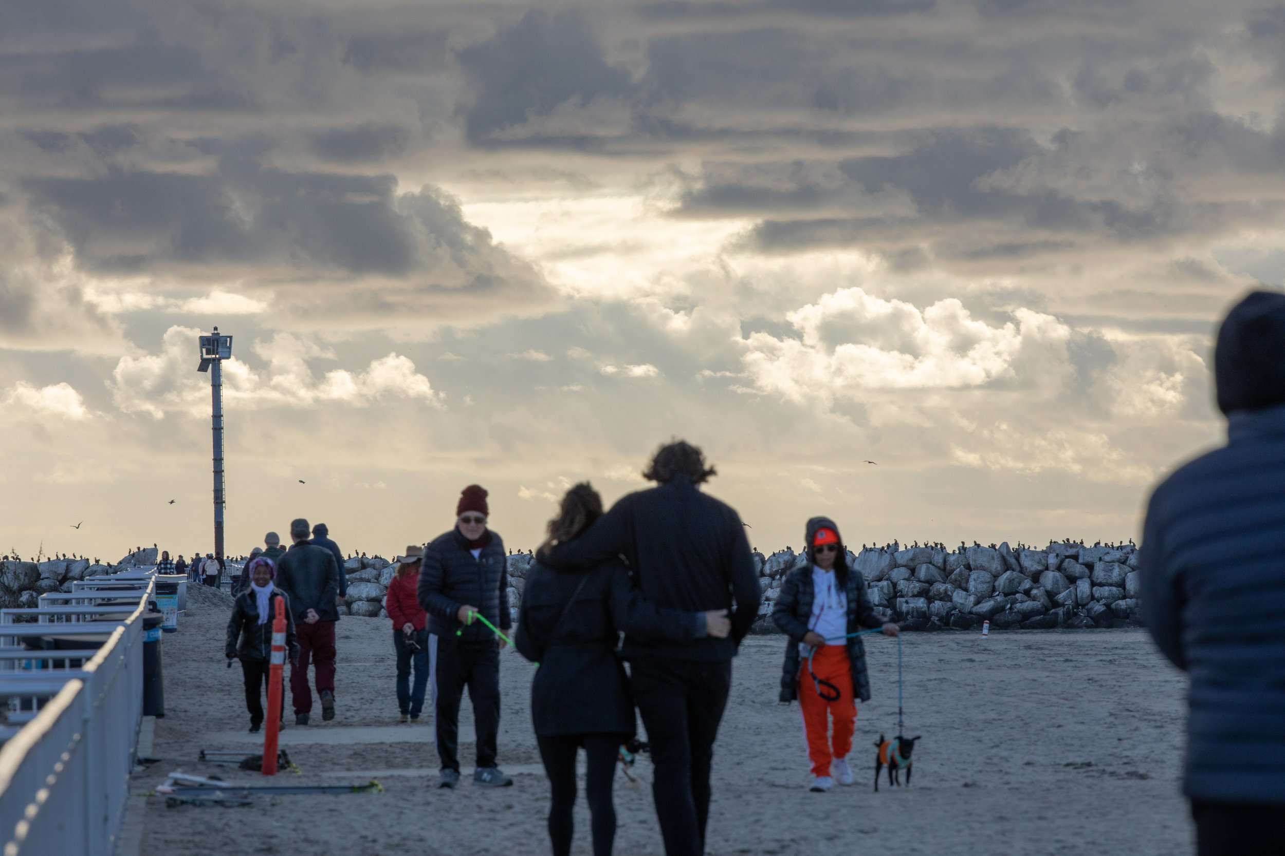  After heavy rain and thunder a the day before due to the strong weather front affecting the State. People going for strolls to the beach on February Sunday 26 at Marina del Rey, Calif. (Jorge Devotto | The Corsair) 
