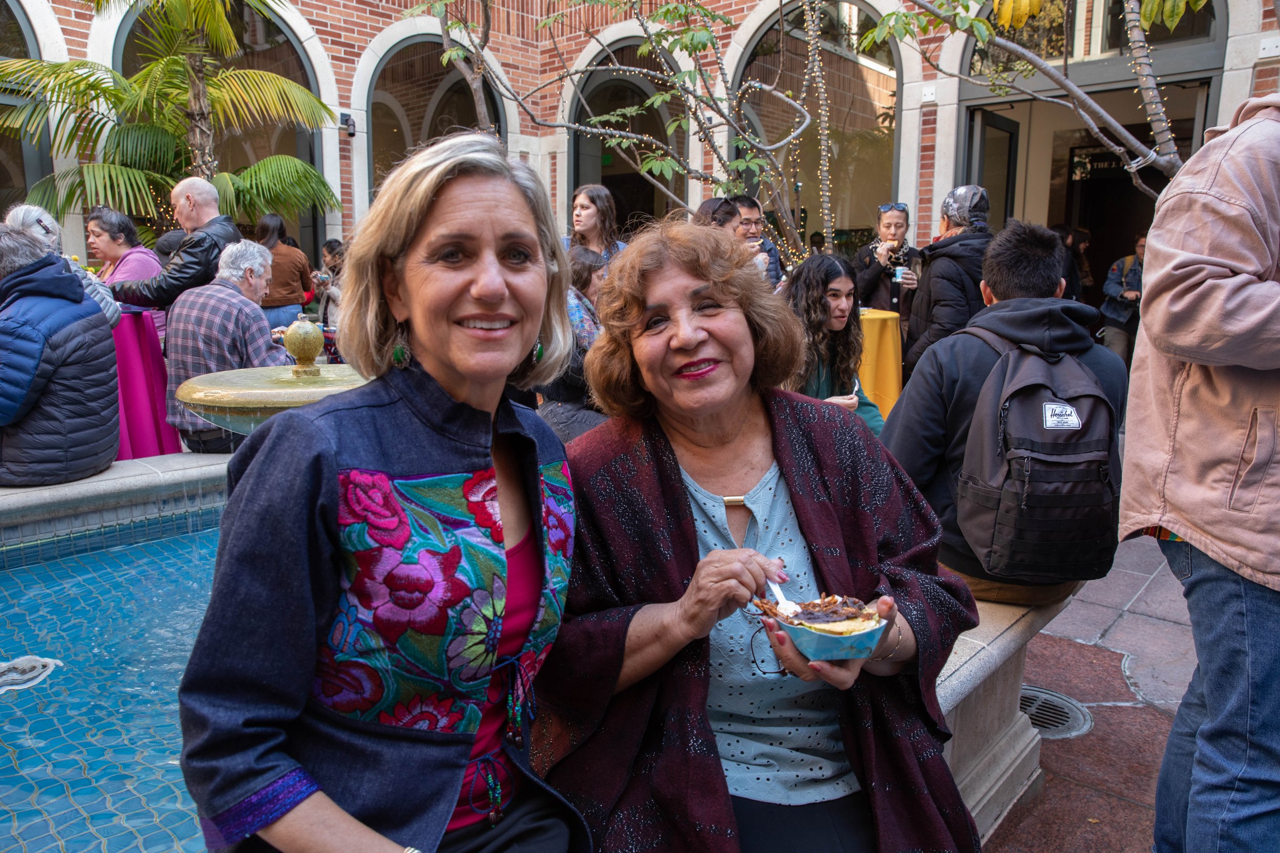  Producer and Director Sarah Portnoy next to abuelita Yolanda Baza, featured in the movie, at the reception after the screening of the documentary “Abuelita’s Kitchen: Mexican Food Stories” inside the Fowler Museum at UCLA main campus, Calif. March, 
