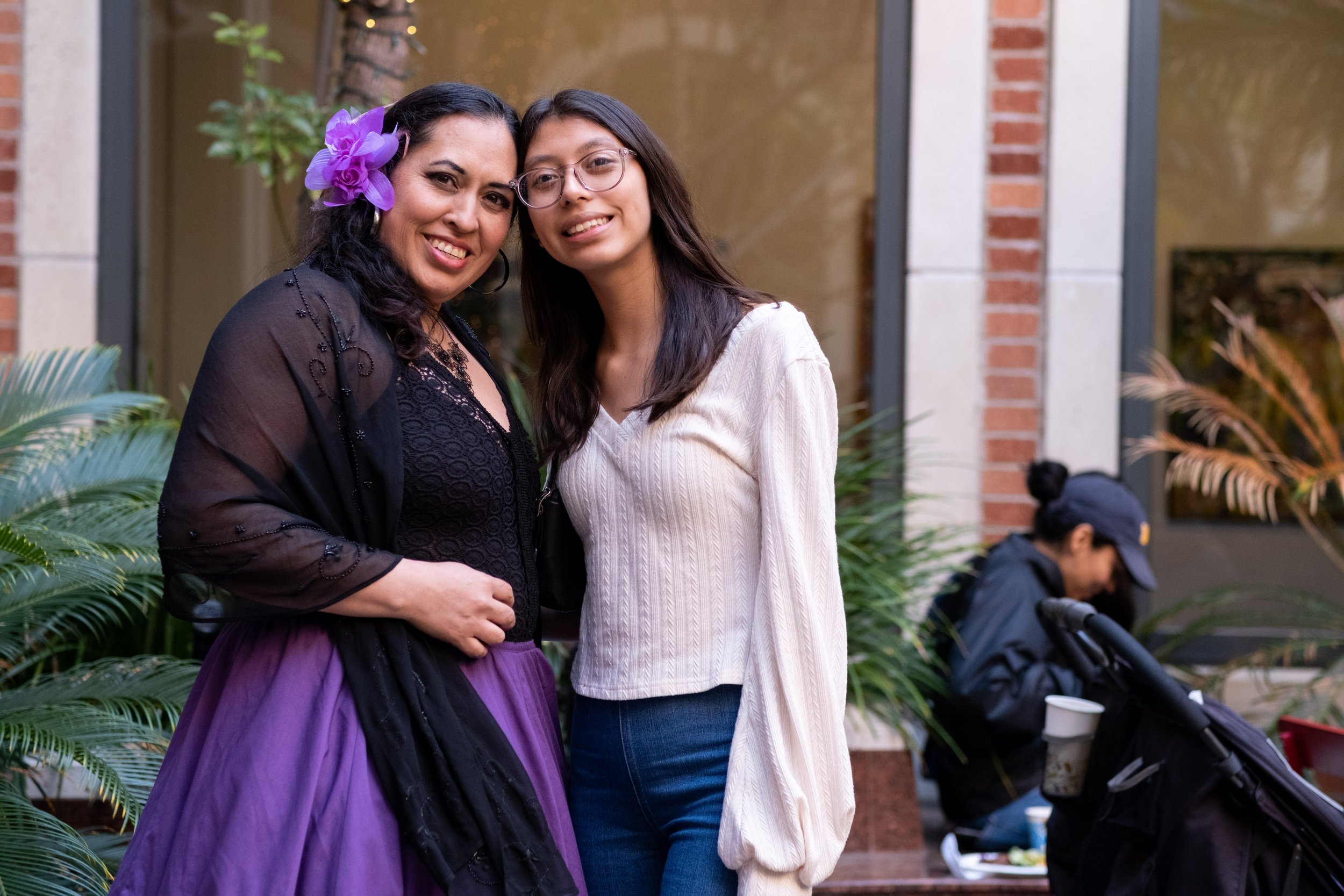  Ana Guzman, one of the grandmothers profiled in the movie, poses with her daughter at the screening of "Abuelita’s Kitchen: Mexican Food Stories," at UCLA's Fowler Museum on Saturday March 4th, 2023. (Akemi Rico | The Corsair) 