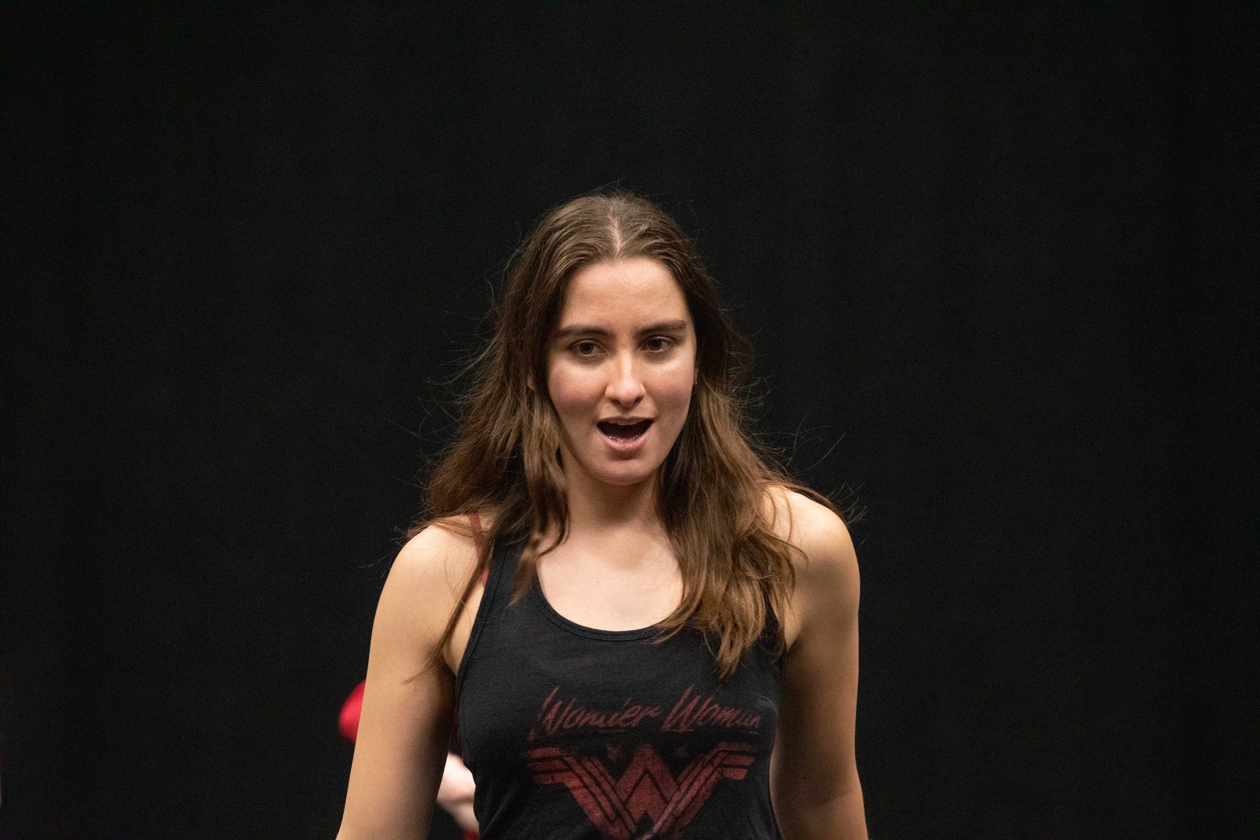  SMC student Talya Sindel singing at a class rehearsal for the musical “Hunchback of Notredame”. She plays the role of Esmeralda in the play. Theater Arts building at SMC main campus, Santa Monica, Calif. March Tuesday 7, 2023. (Jorge Devotto | The C