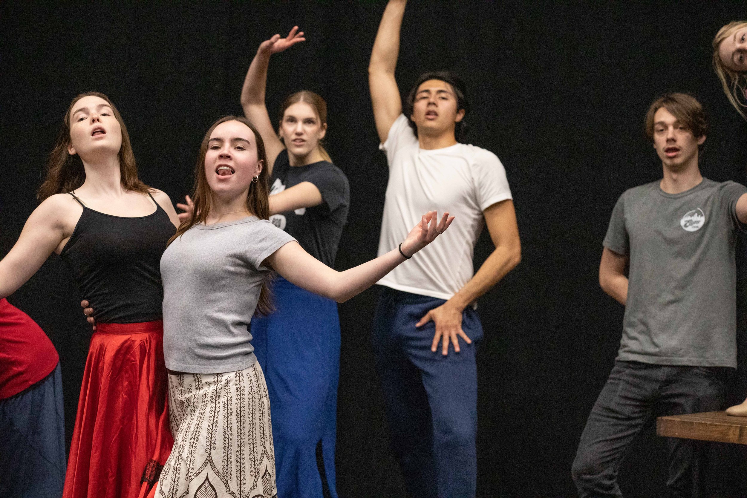  SMC theater students performing at a class rehearsal for the musical “Hunchback of Notredame”. Theater Arts building at SMC main campus, Santa Monica, Calif. March Tuesday 7, 2023. (Jorge Devotto | The Corsair) 