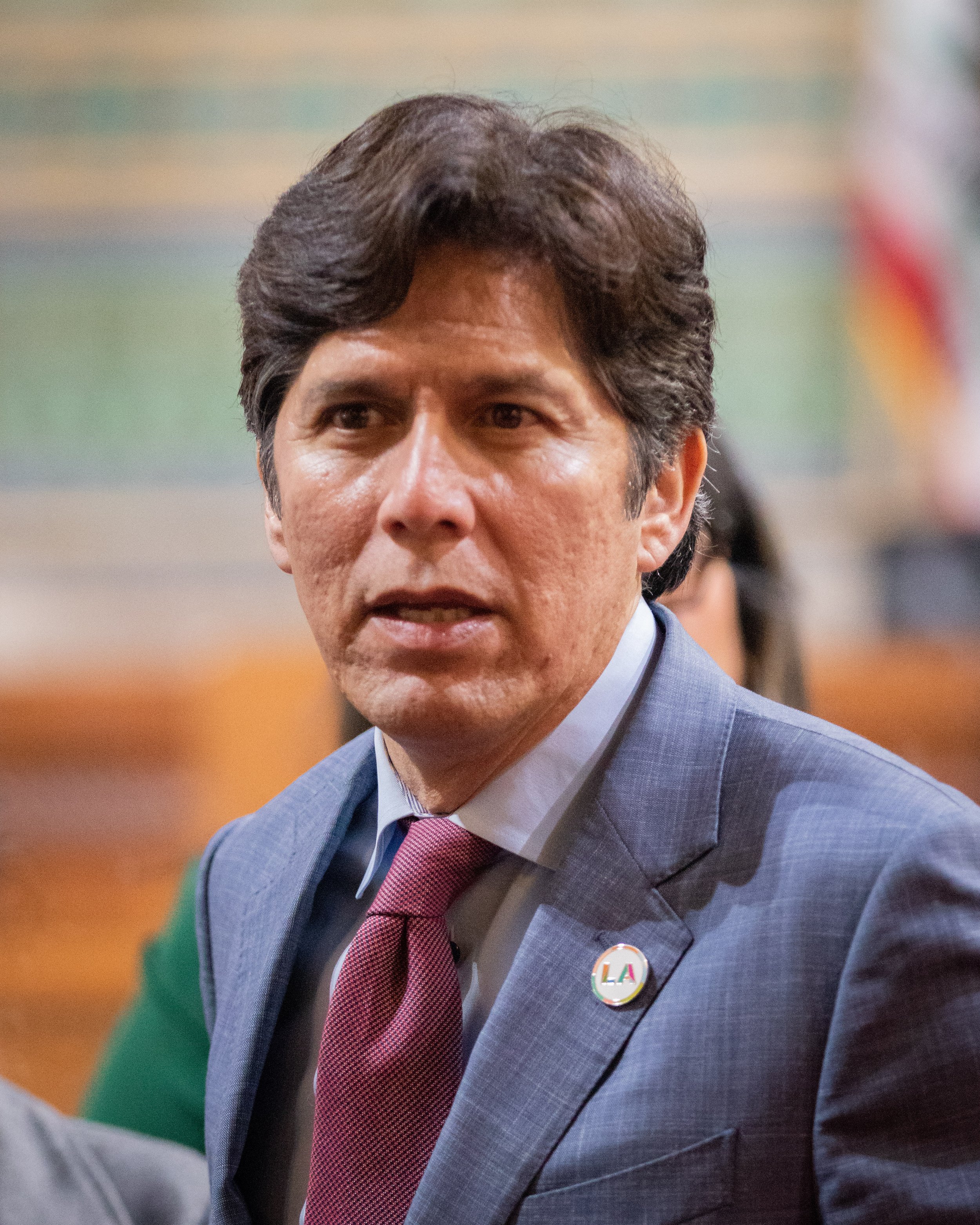  Los Angeles City Council member Kevin de León (district 14) after Mayor Karen Bass delivered her first State of the City address in the Council Chambers, in Los Angeles City Hall, Los Angeles, Calif., on Monday, April 17, 2023. As part of Bass’ spee