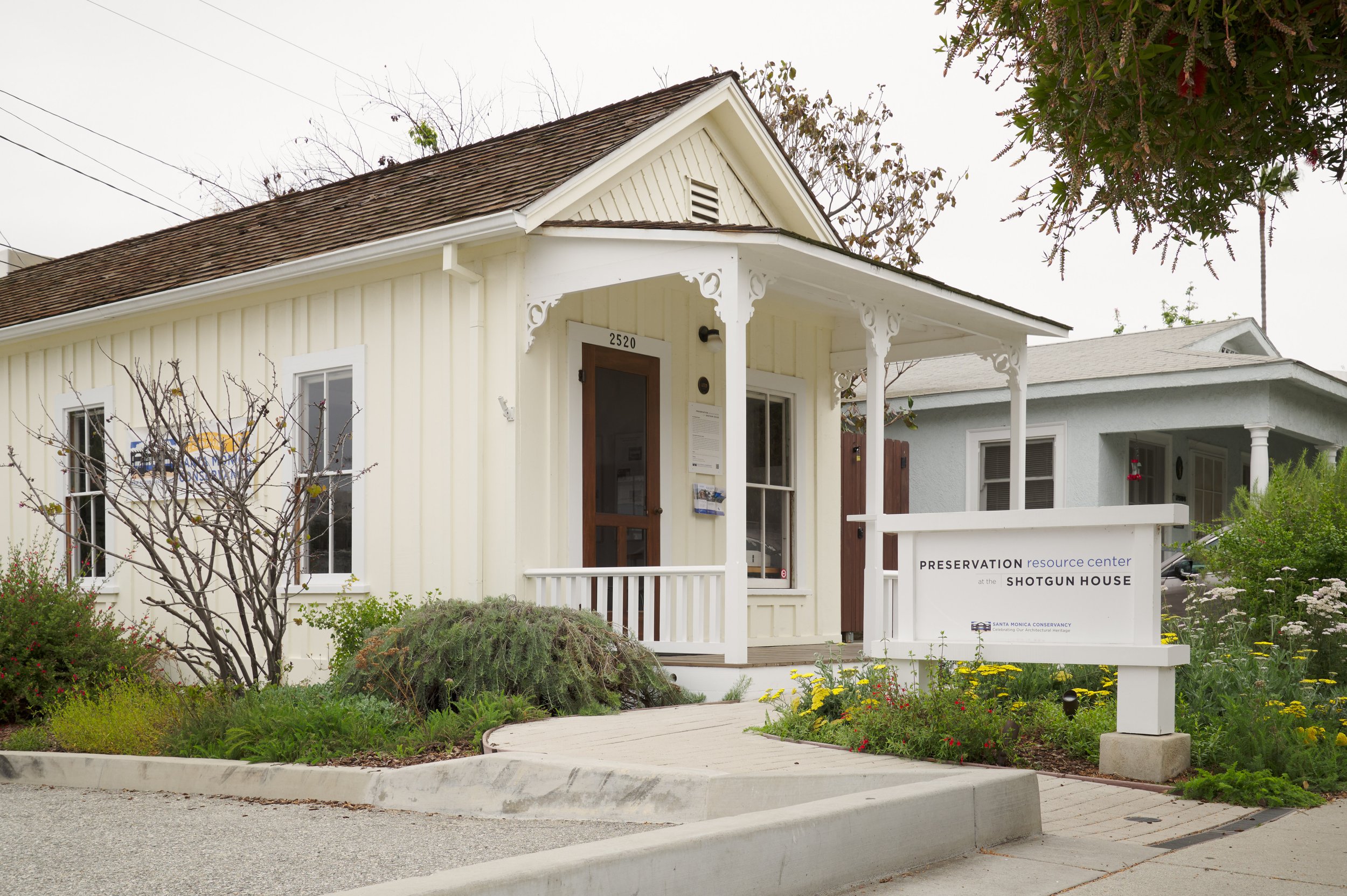  Sidewalk view of the Preservation Resource Center at the Shotgun House on Wednesday, April 12, 2023, in Santa Monica, Calif. (Nicholas McCall | The Corsair) 