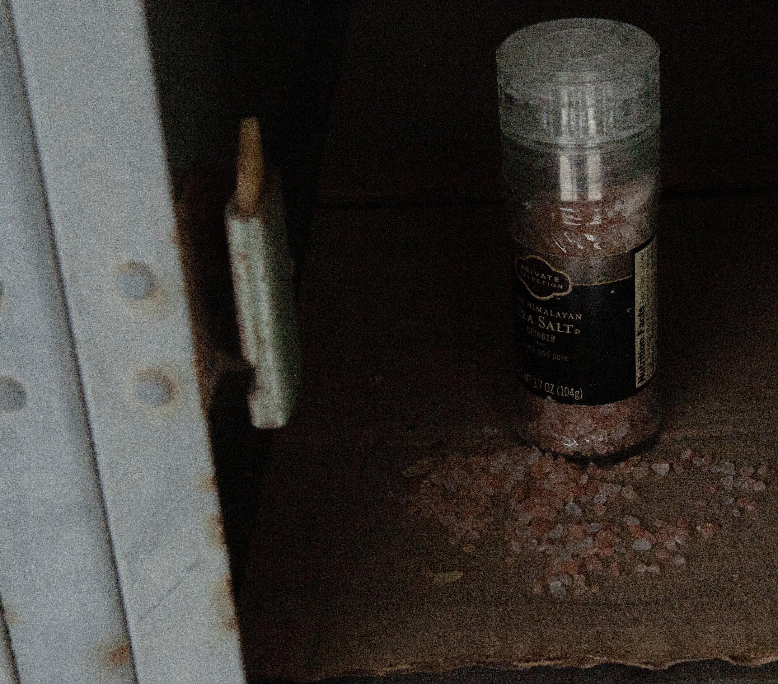  Pink Sea Salt spilled in a locker in Santa Monica, Calif. on Thursday, April 20, 2023 (Isaac Manno | The Cprsair) 