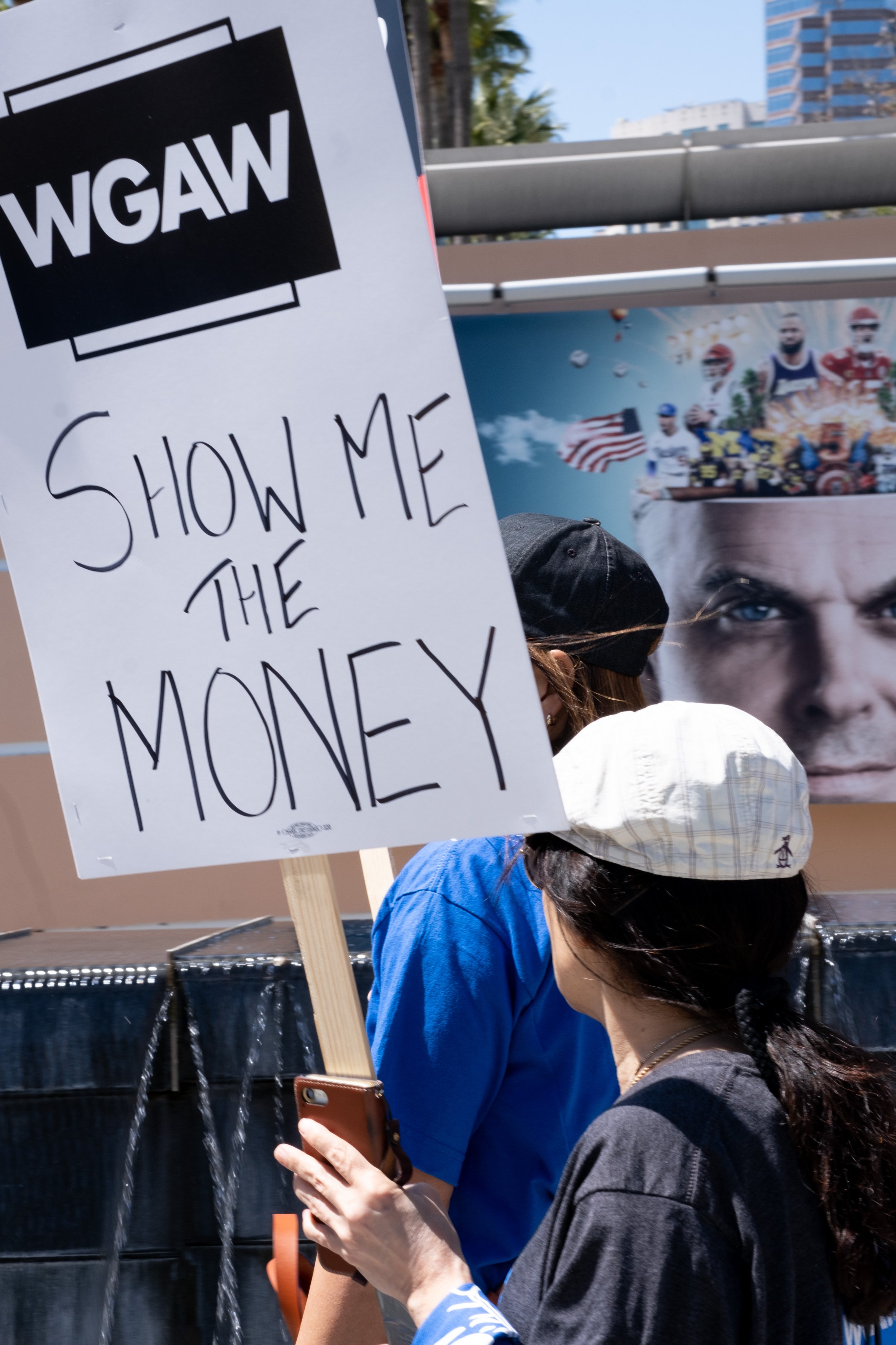  Tuesday May 2nd, 2023 marks the first time the Writers Guild of America (WGA) has gone on strike since 2007. Protesters march in front of Fox Studios on Pico Blvd in Los Angeles, Calif. holding signs and wearing blue t-shirts showing support for the