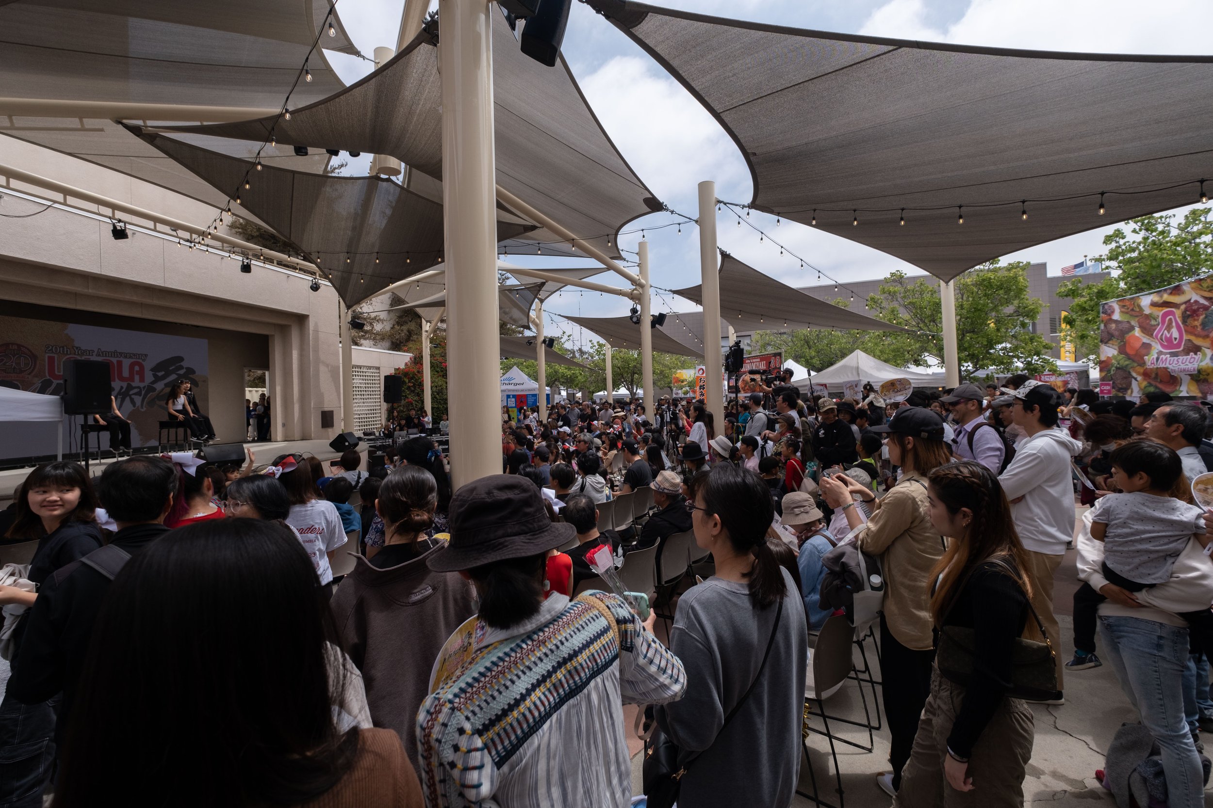  Inside the grounds at the Torrance Cultural Arts Center in Torrance, Calif., festival goers enjoy the many different stage performers throughout the day at the Weekly LALALA 20th Anniversary event on Sunday, May 14th, 2023. (Akemi Rico | The Corsair