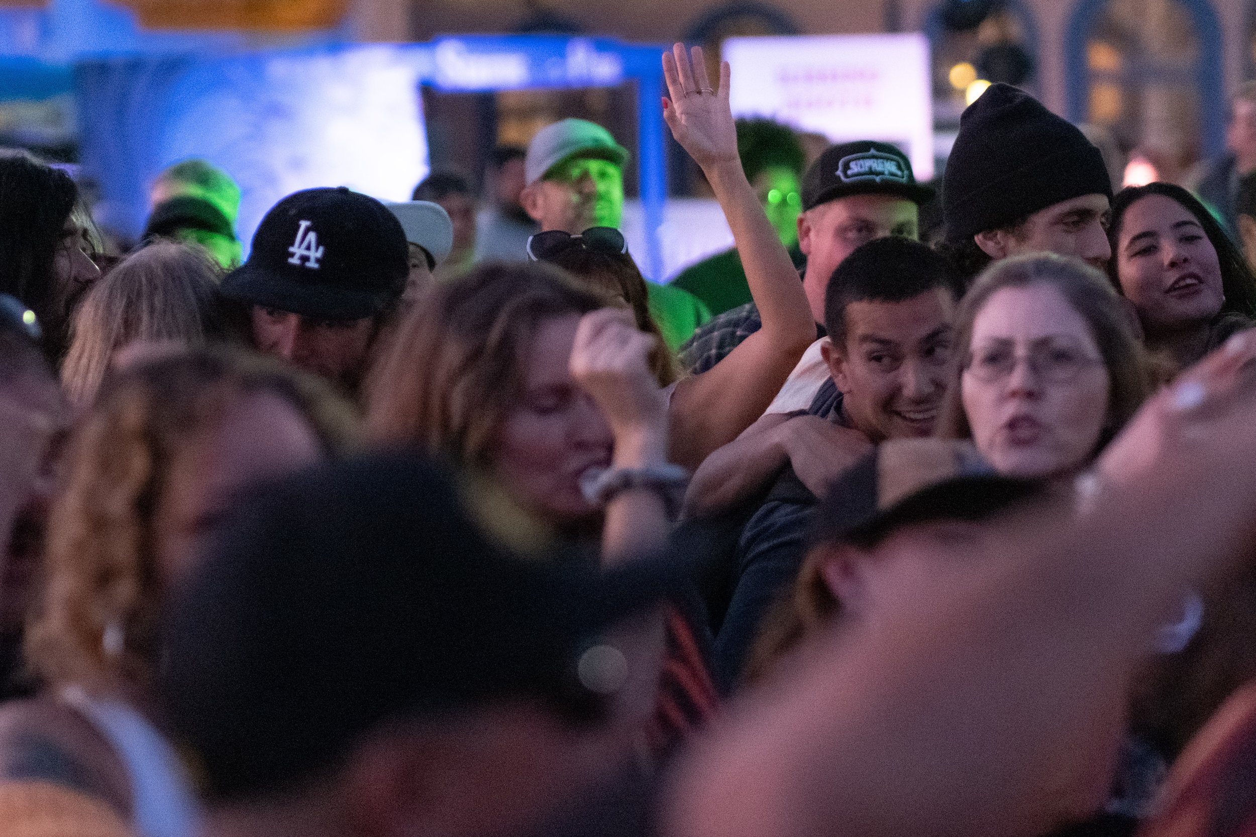  The audience was packed and dancing to the live band, The Horny Toads, at Locals' Night on Thursday, April 20, 2023 on the Santa Monica Pier on the parking deck in Santa Monica, Calif. The pier hosts Locals' Night every third Thursday with free prog
