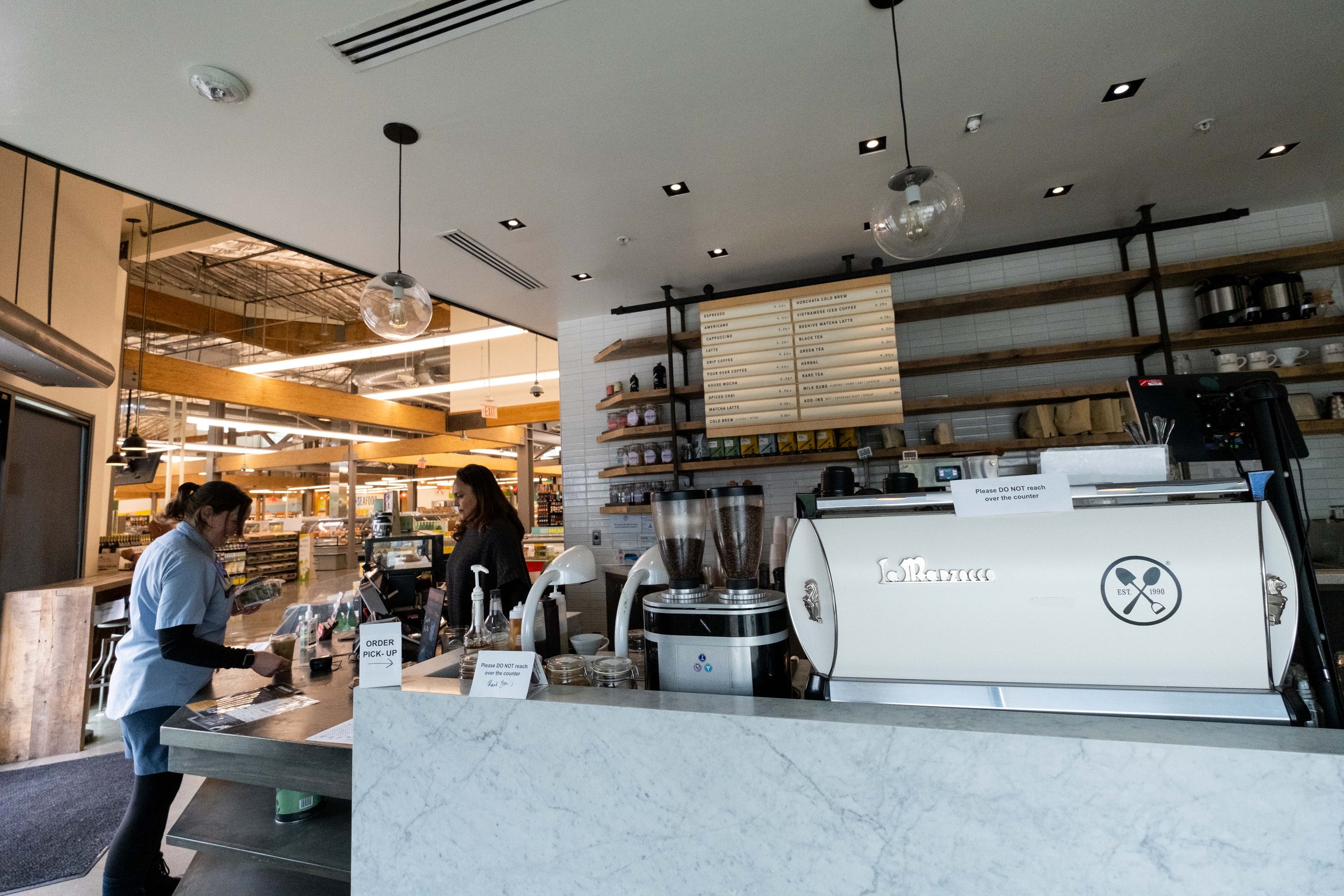  Groundwork Coffee, located at Cloverfield and Pico in Santa Monica, Calif., serves up caffeinated beverages and offers outdoor seating. There is a small selection of pastries, however there is a Whole Foods next door. It's open 7:00am to 3:00pm seve