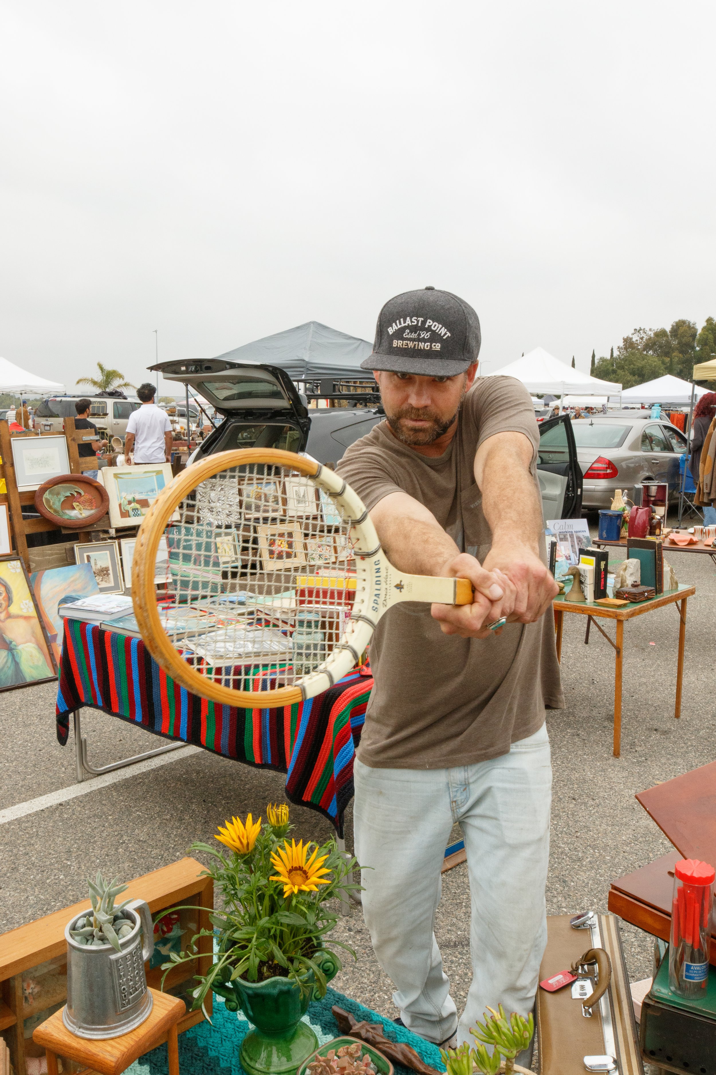  Ryan Meline has been coming to this market for three years and describe his experience as peacful and excting to "see returning clients with smiles and piles of money".May 28,2023 Santa Monica Airport parking lot, CA (Alejandro Contreras | The Corsa