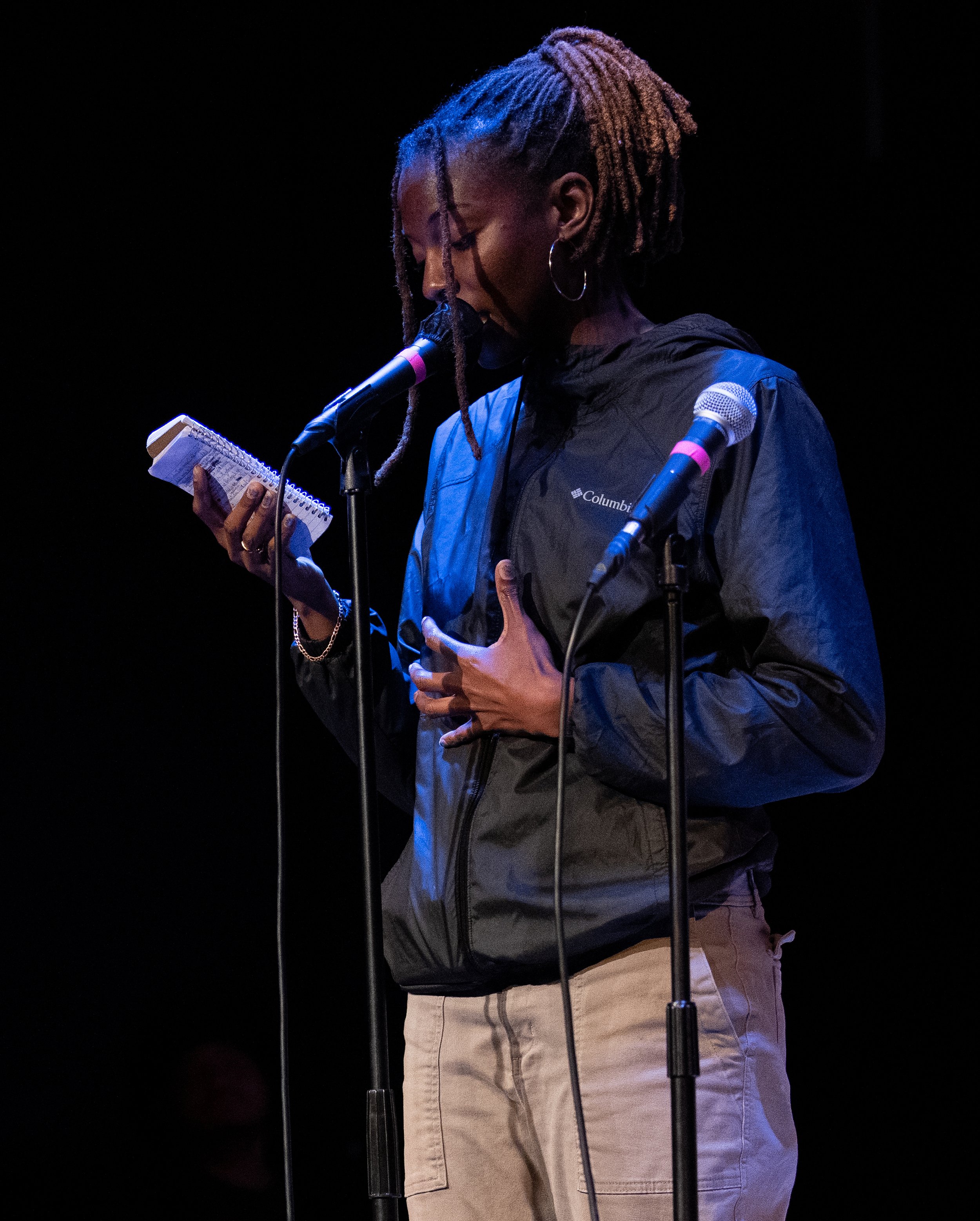  Tuesday May 30th 2023Live at the Greenway Arts Alliance Spoken word night an oral art that is based on poems that were written by the performer’s and spoken in their own aesthetic qualities. There were two Santa Monica students Marie Del Rosario and