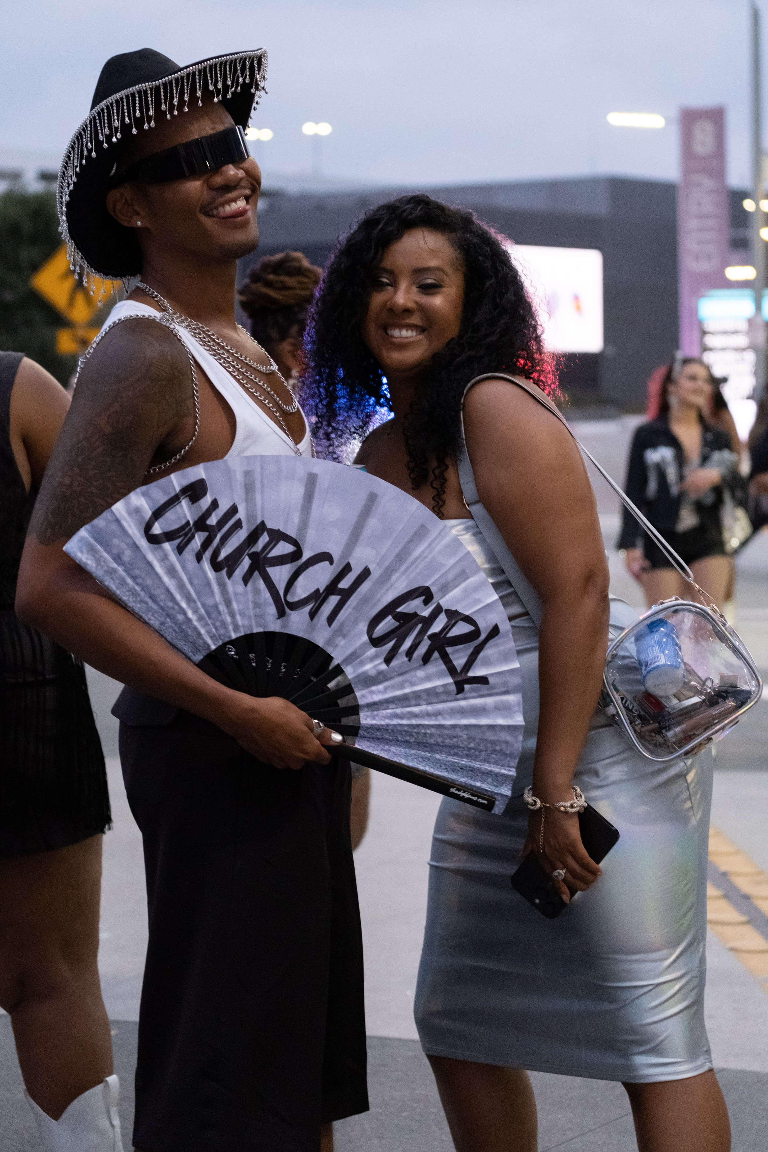  Beyonce fans arriving at Sofi stadium before the concert begins in Inglewood, Calif. on Friday, Sept. 1, 2023. Many fans are dressed in silver per the artists' request. (Akemi Rico | The Corsair) 