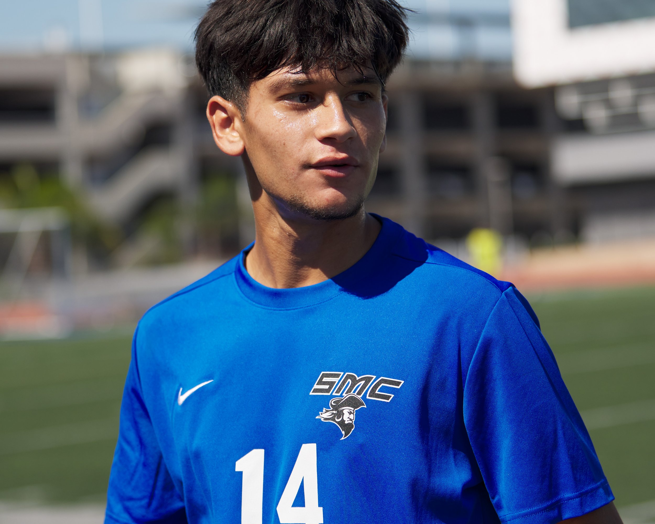 Santa Monica College Corsairs' Jose Urdiano during the men's soccer match against the Los Angeles Harbor College Seahawks on Friday, Sept. 9, 2023, at Corsair Field in Santa Monica, Calif. The Corsairs won 7-1. (Nicholas McCall | The Corsair) 