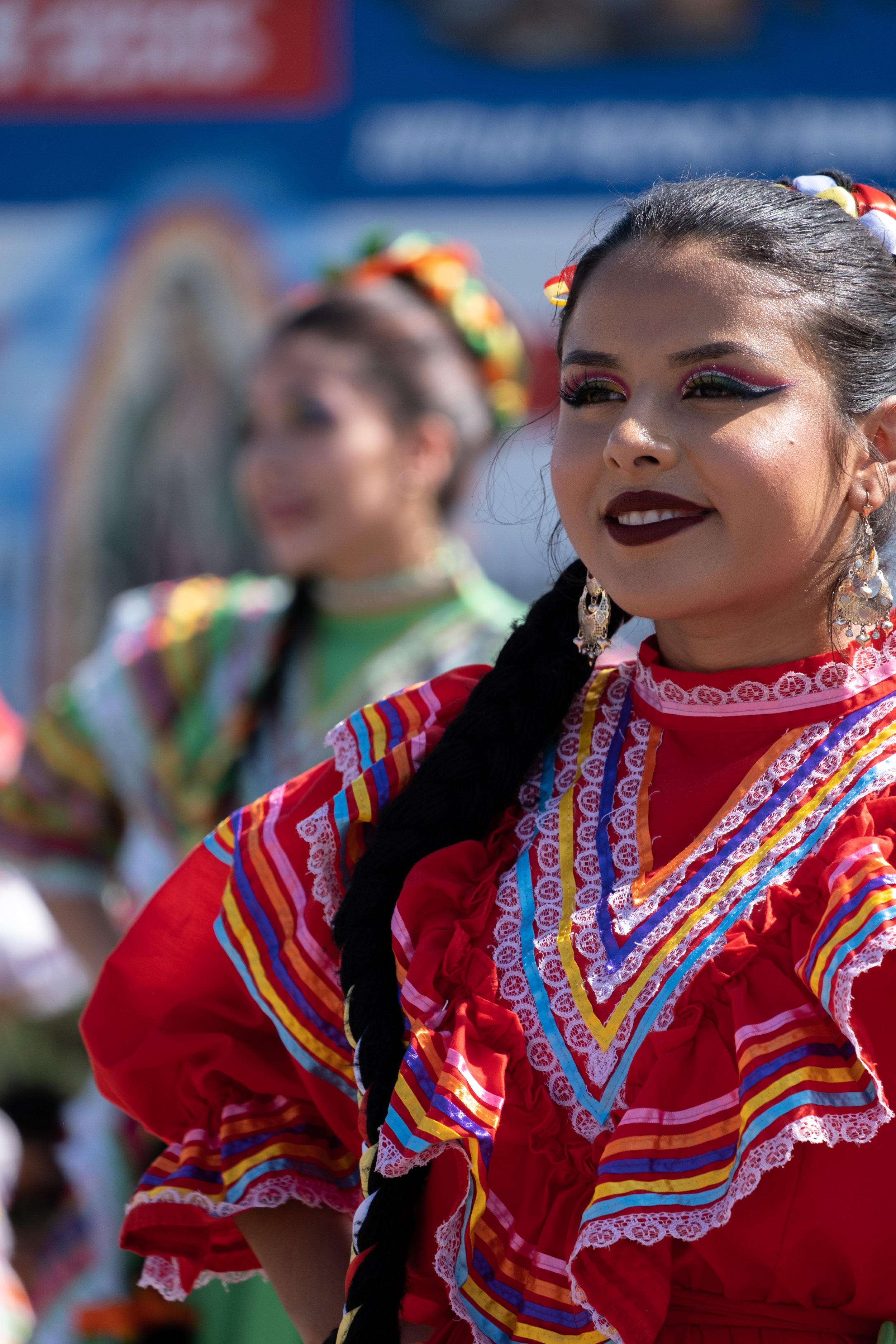  Cathedral City High School dancers performing live at the East LA Mexican Independence Parade on September 10, 2023. (Akemi Rico | The Corsair) 